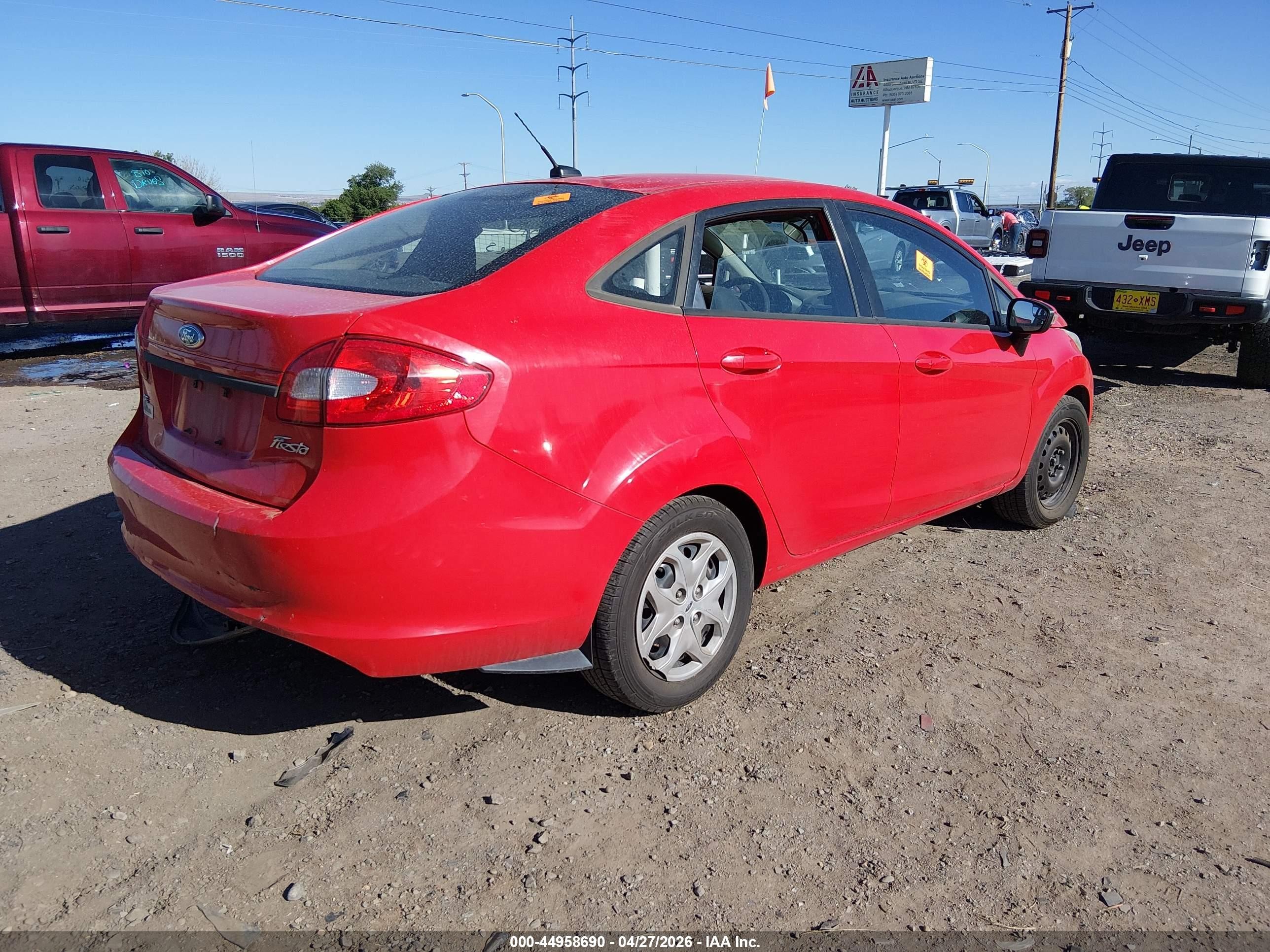 2013 Ford Fiesta Se Red vin: 3FADP4BJ9DM158856