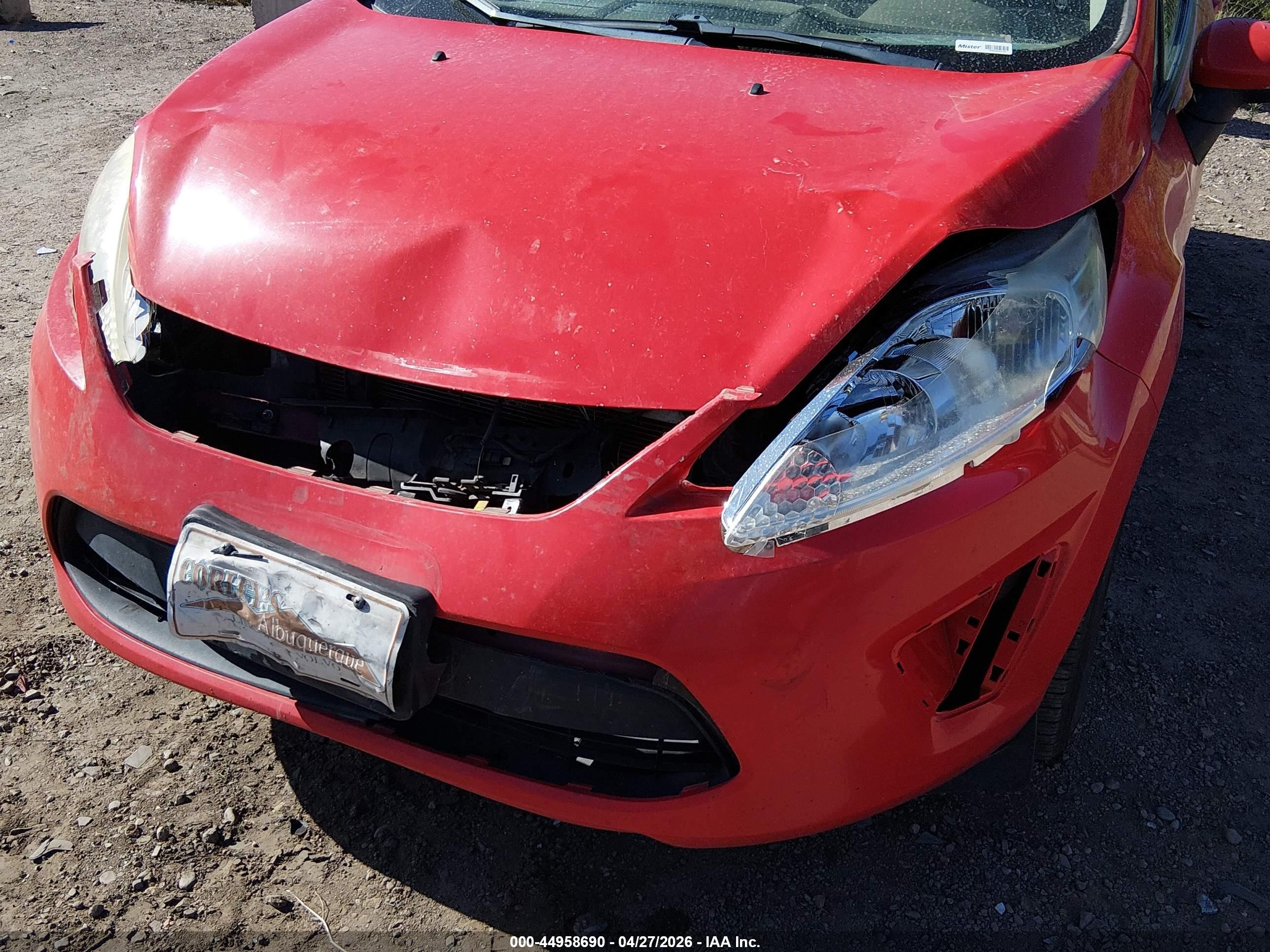 2013 Ford Fiesta Se Red vin: 3FADP4BJ9DM158856