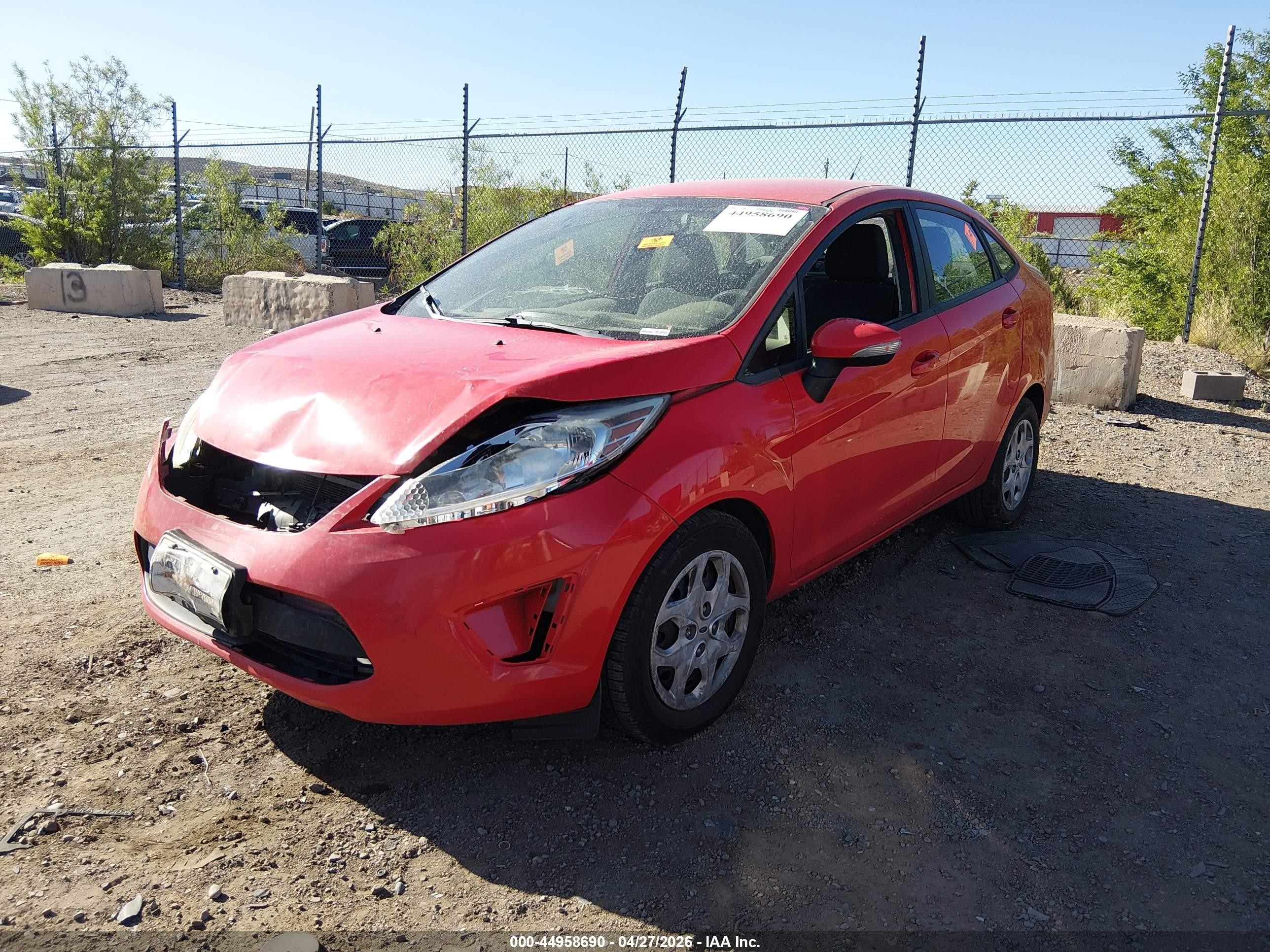 2013 Ford Fiesta Se Red vin: 3FADP4BJ9DM158856