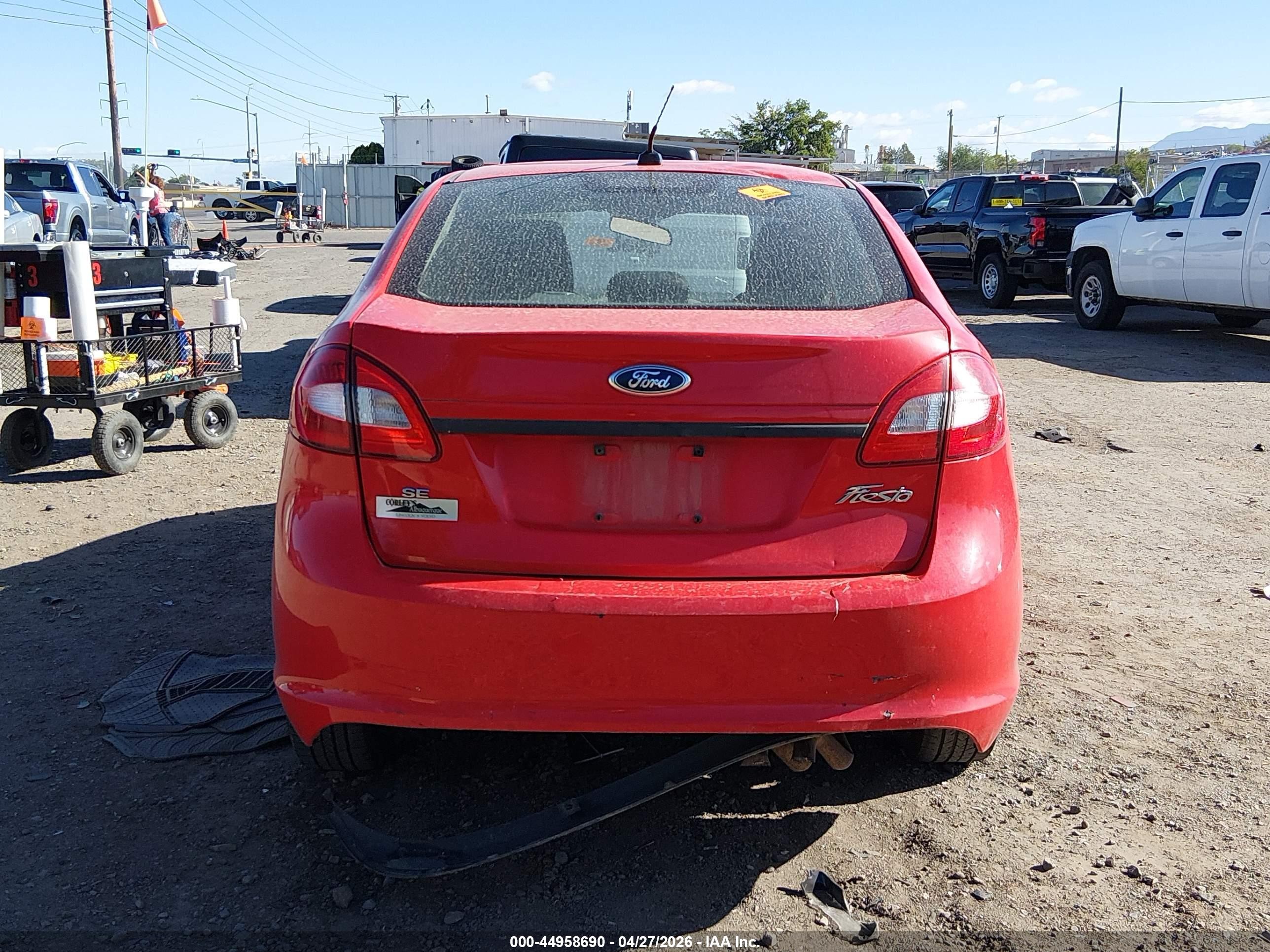2013 Ford Fiesta Se Red vin: 3FADP4BJ9DM158856