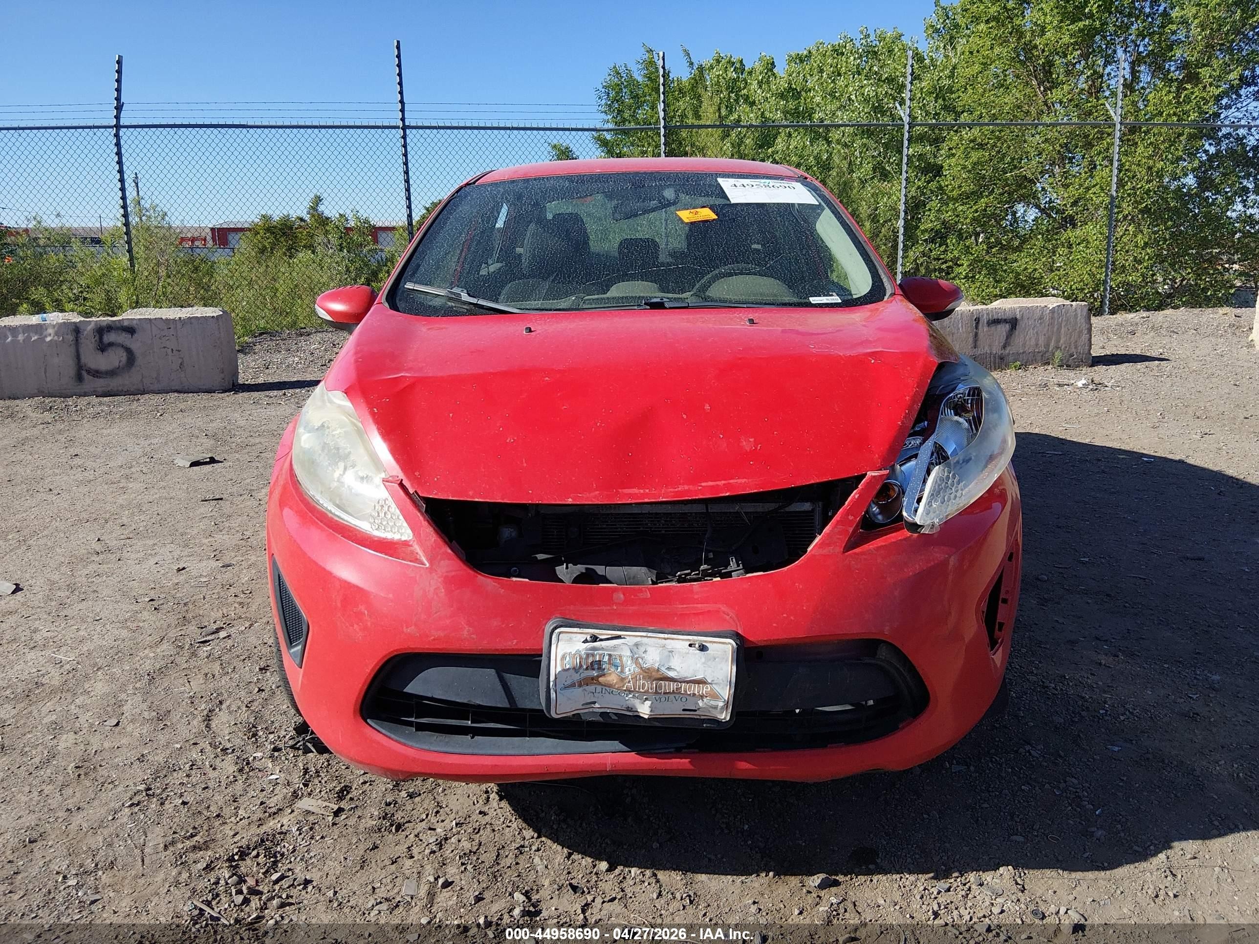 2013 Ford Fiesta Se Red vin: 3FADP4BJ9DM158856