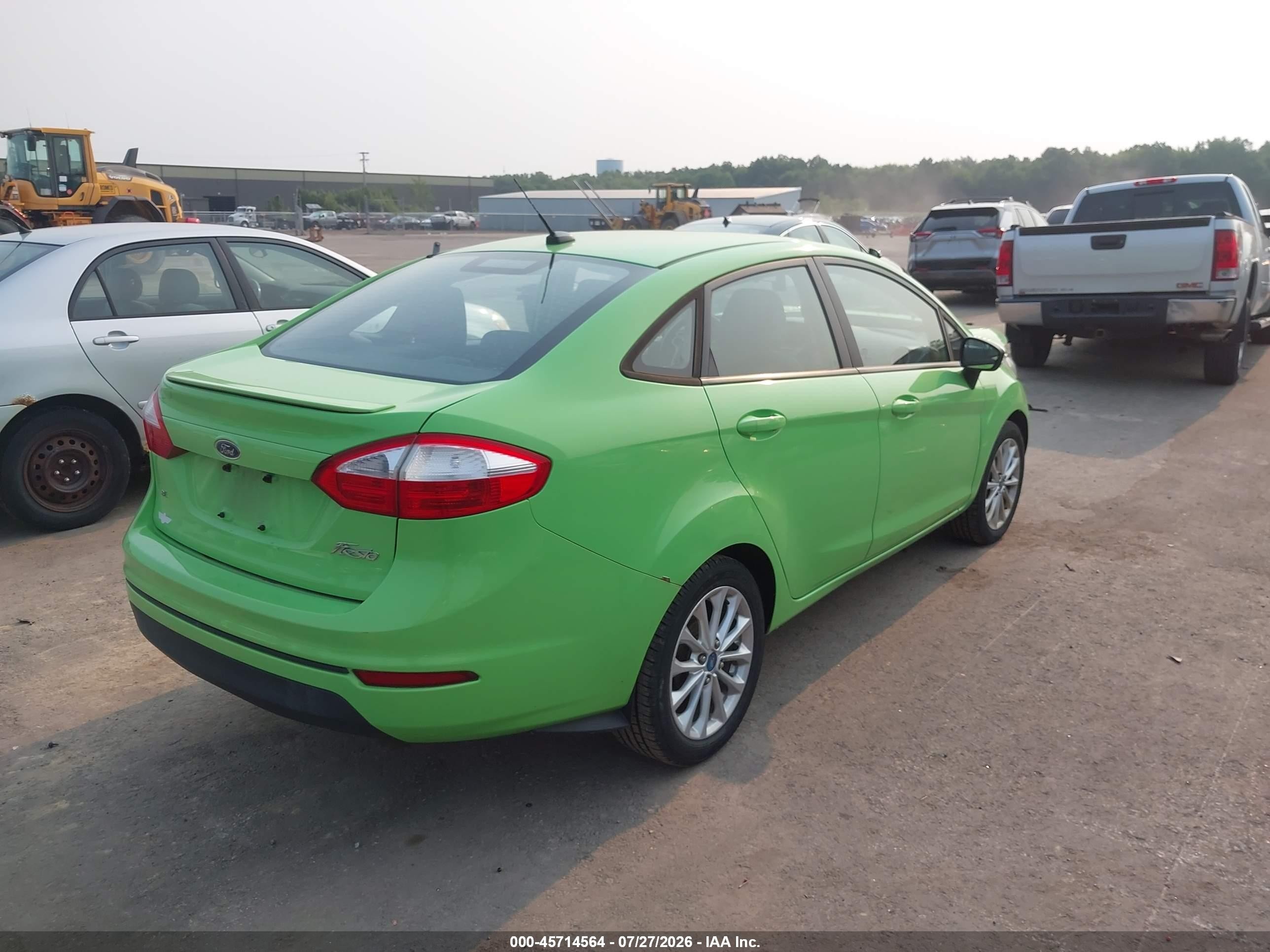2014 Ford Fiesta Se Green vin: 3FADP4BJ9EM132047