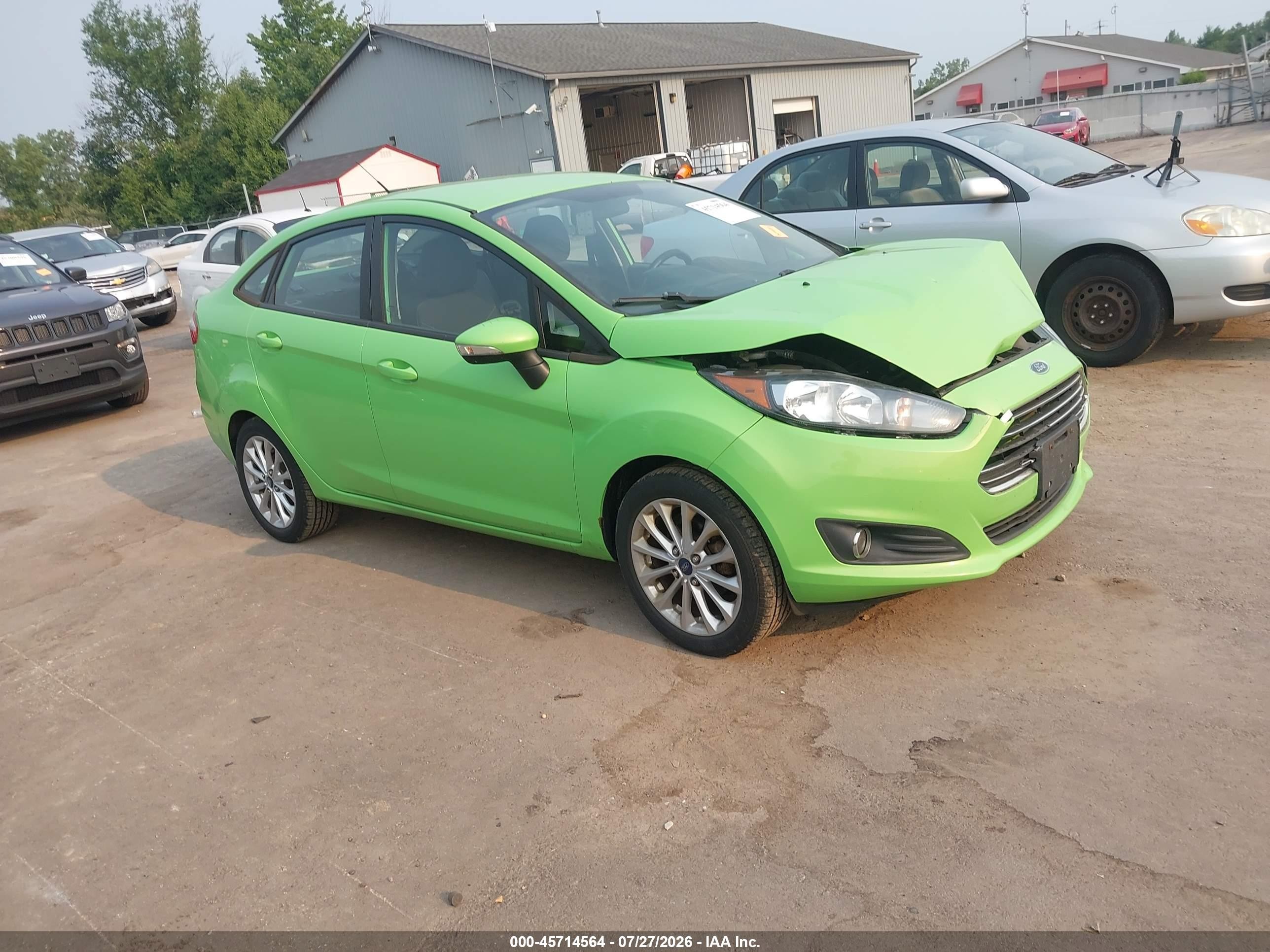 2014 Ford Fiesta Se Green vin: 3FADP4BJ9EM132047