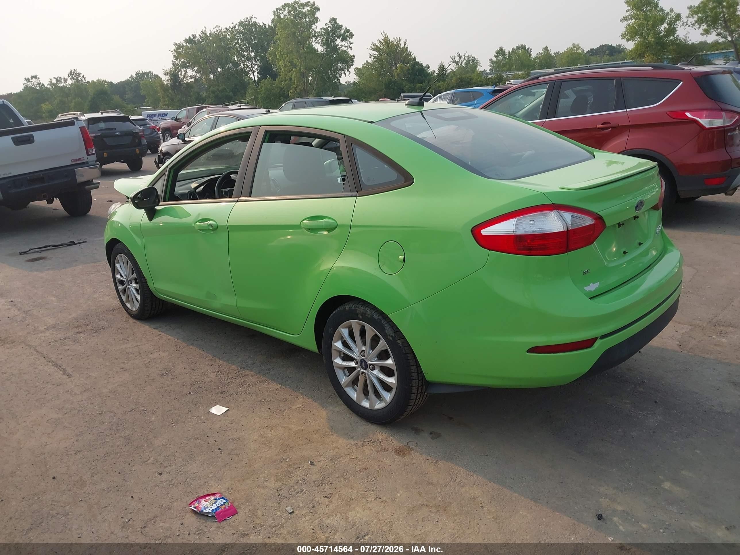 2014 Ford Fiesta Se Green vin: 3FADP4BJ9EM132047