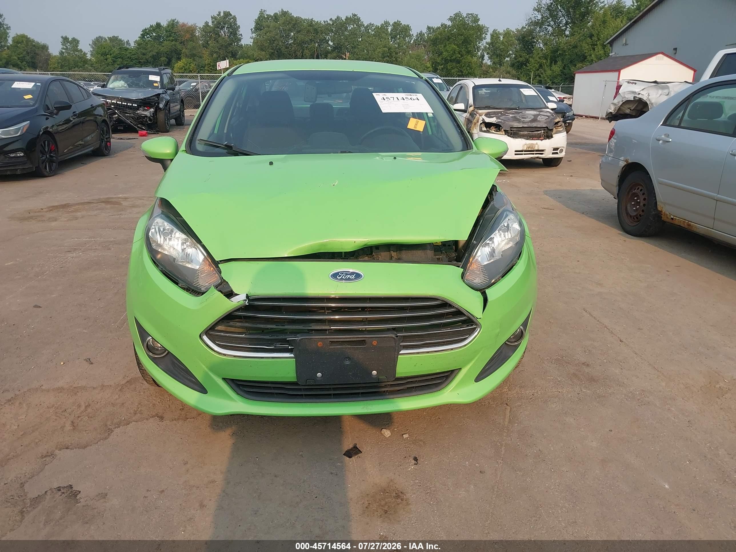2014 Ford Fiesta Se Green vin: 3FADP4BJ9EM132047