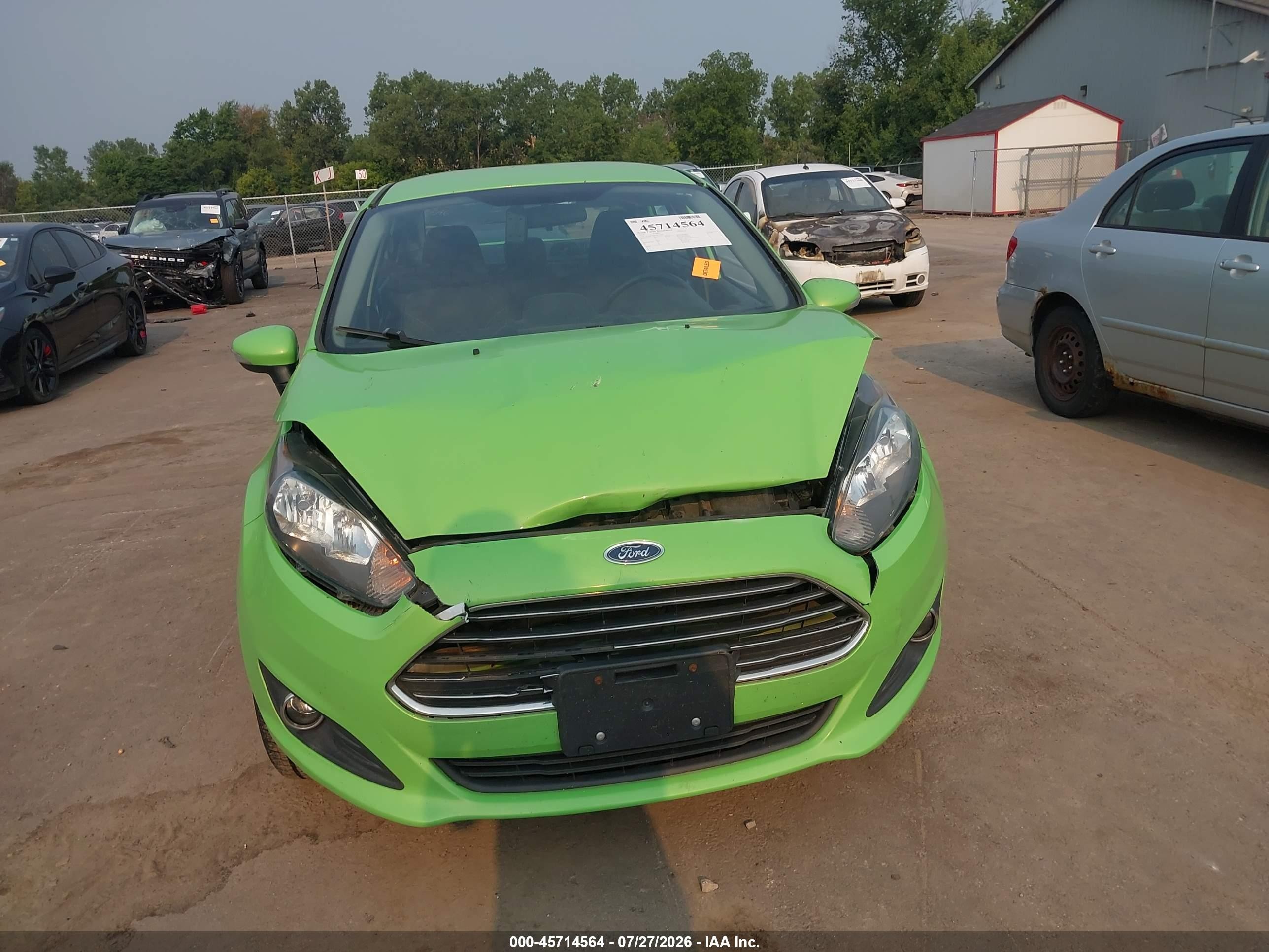 2014 Ford Fiesta Se Green vin: 3FADP4BJ9EM132047