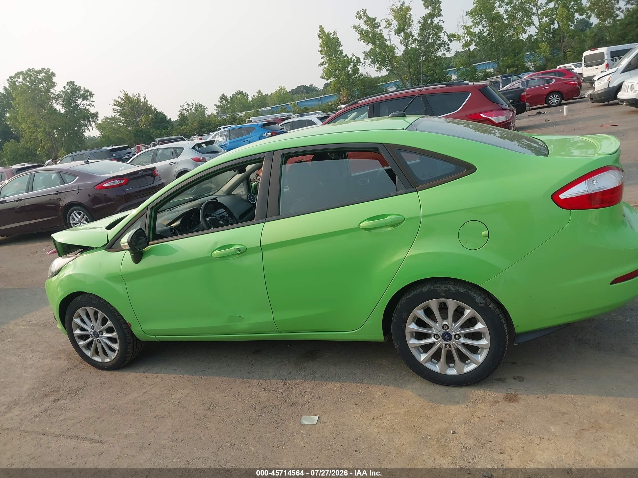 2014 Ford Fiesta Se Green vin: 3FADP4BJ9EM132047