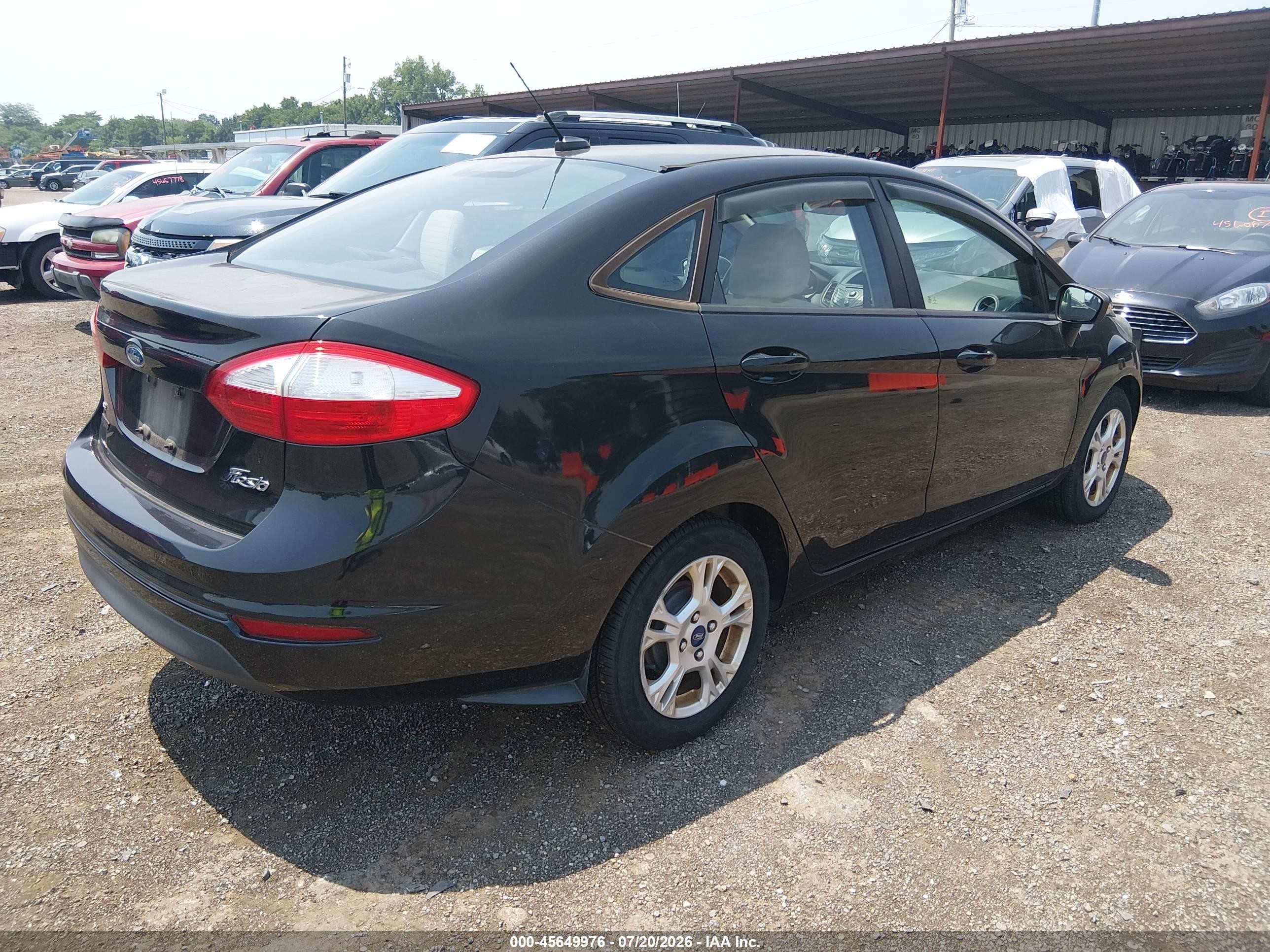 2014 Ford Fiesta Se Black vin: 3FADP4BJ9EM156817