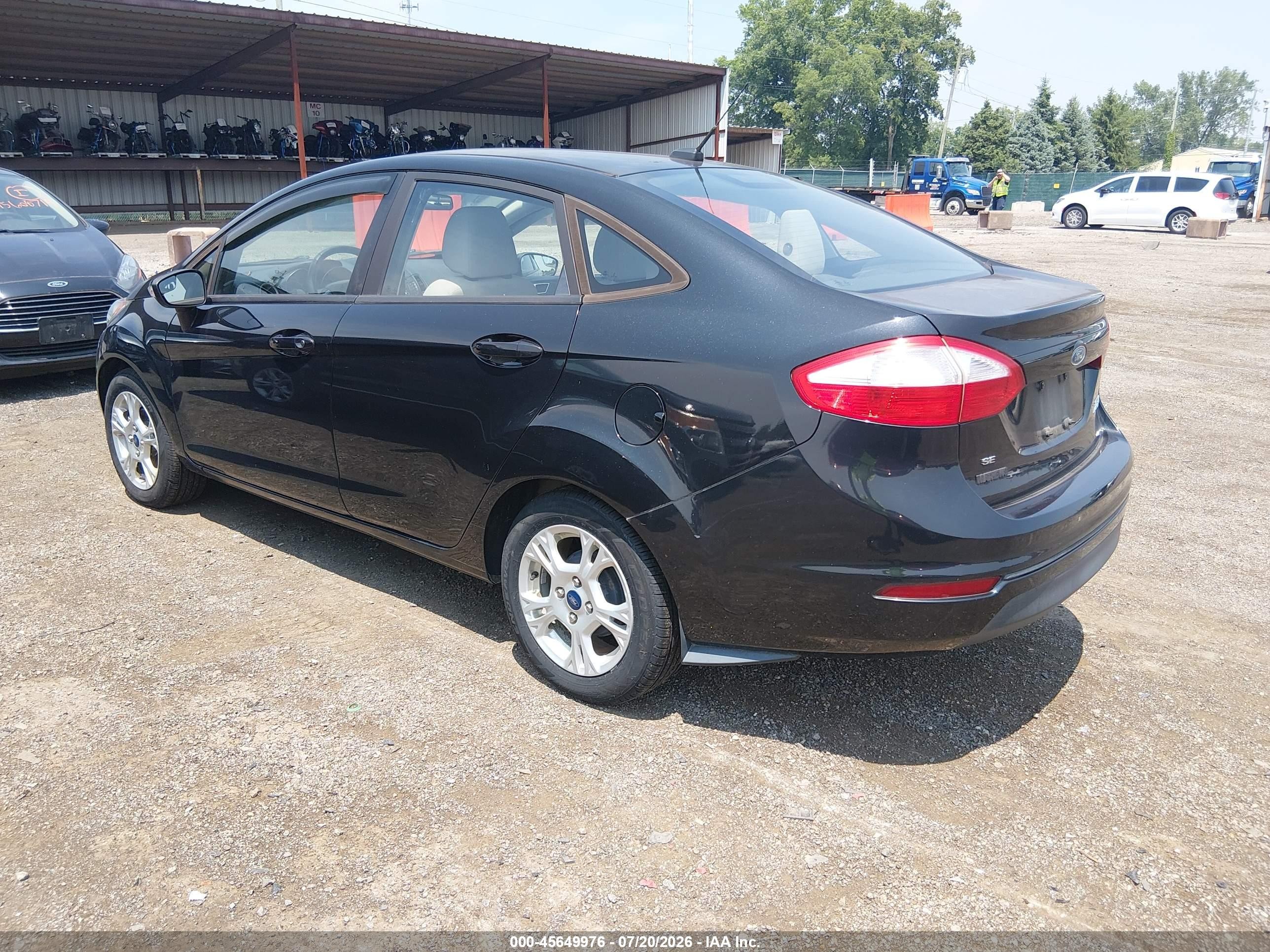 2014 Ford Fiesta Se Black vin: 3FADP4BJ9EM156817