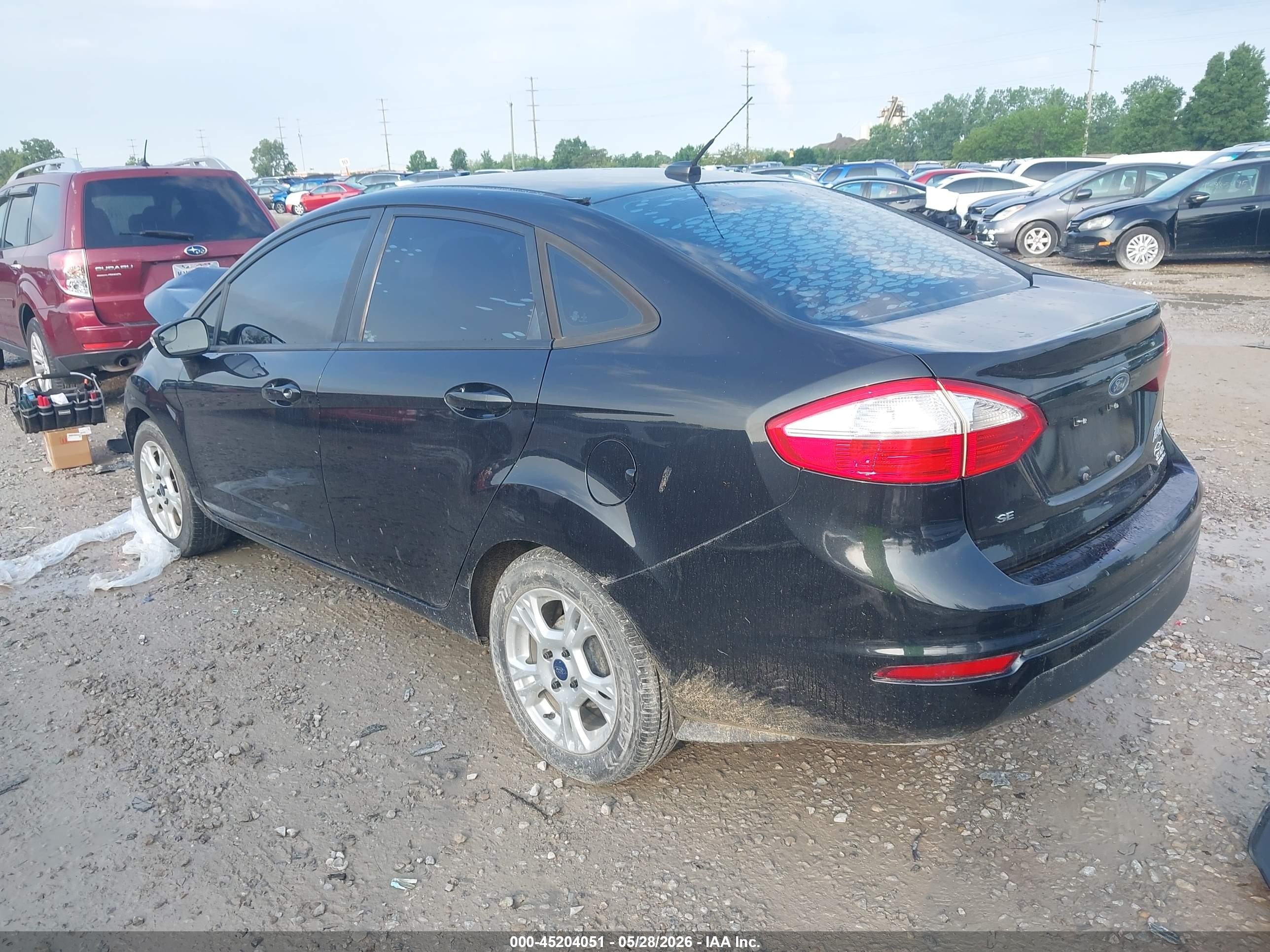 2014 Ford Fiesta Se Black vin: 3FADP4BJ9EM165758
