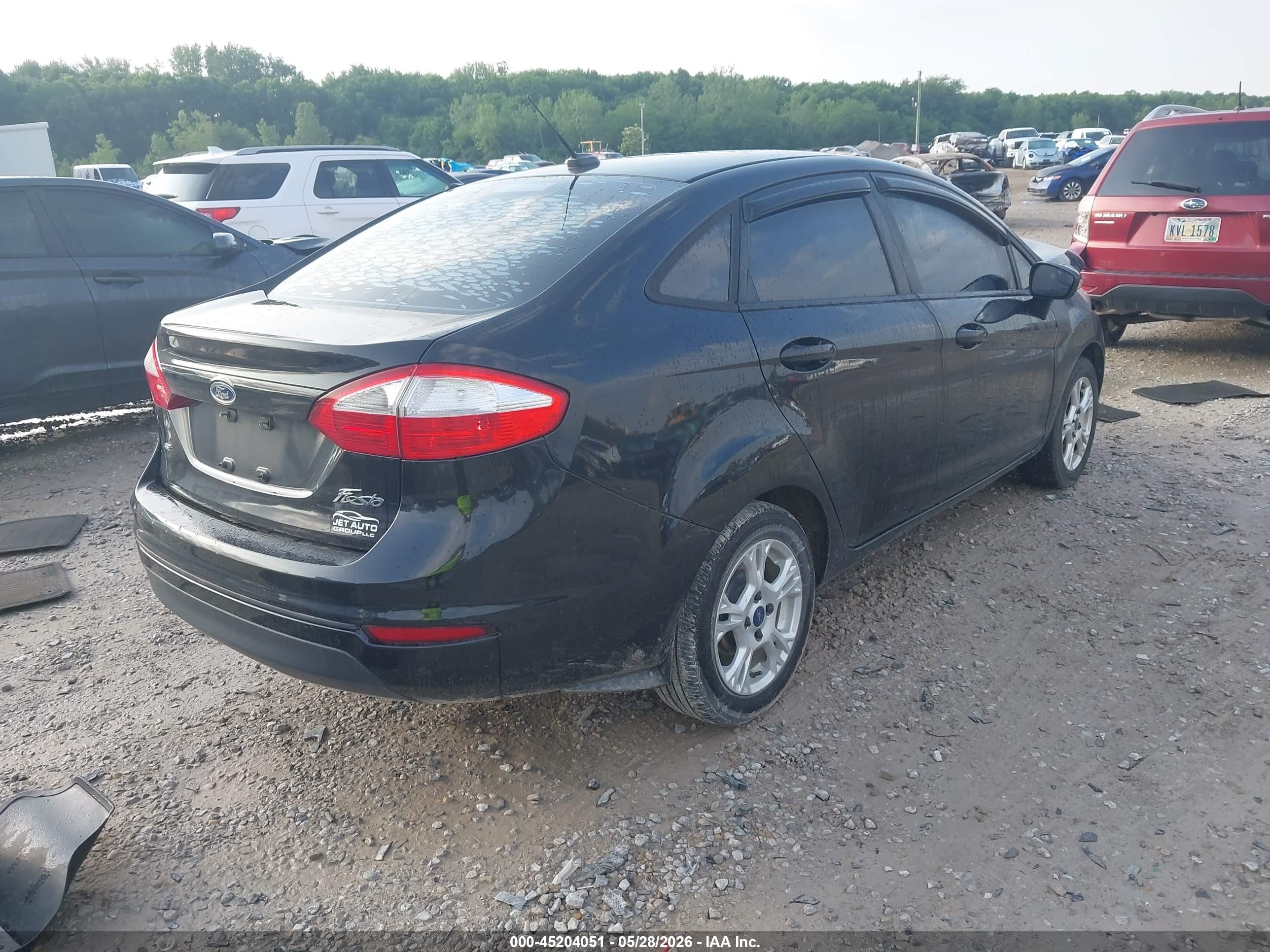 2014 Ford Fiesta Se Black vin: 3FADP4BJ9EM165758