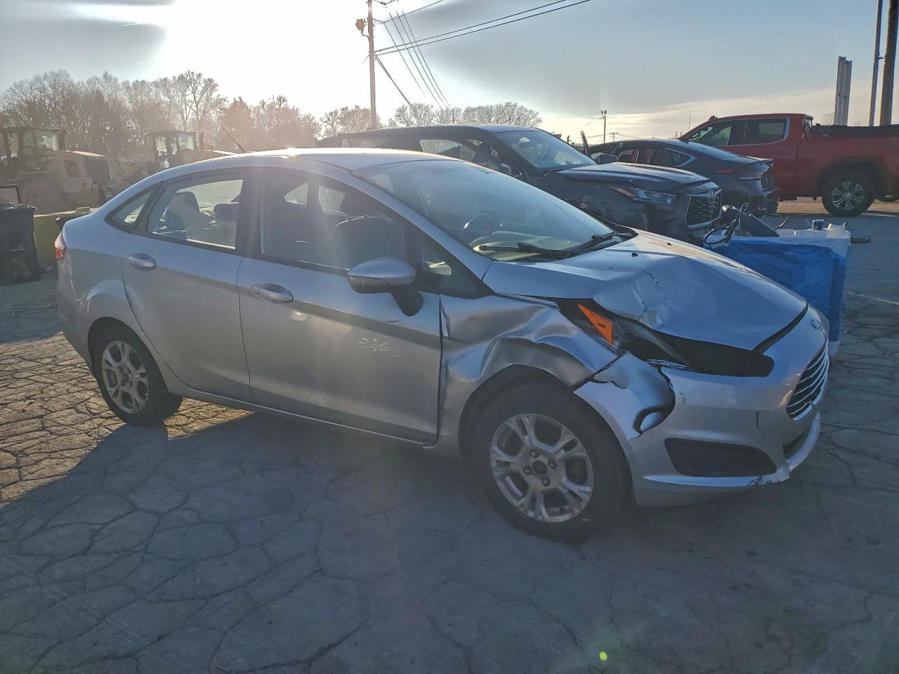 2014 Ford Fiesta Se Silver vin: 3FADP4BJ9EM234173