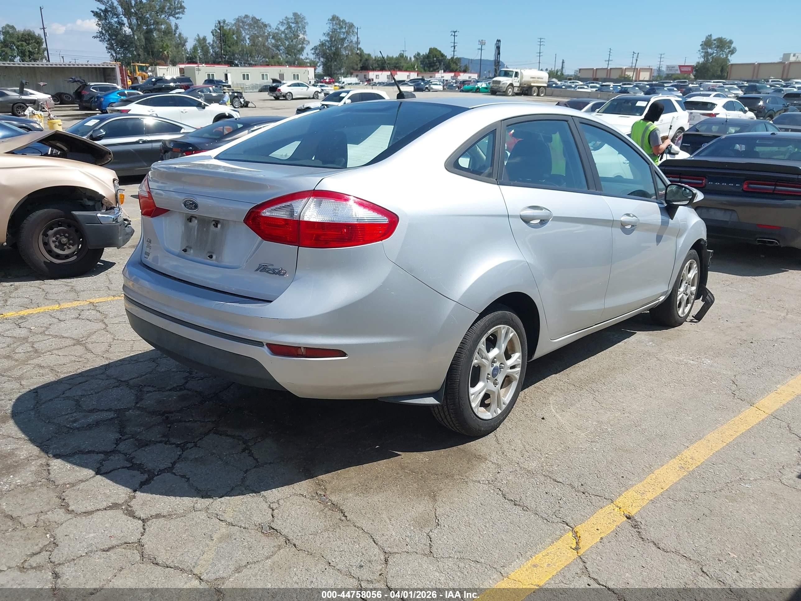 2015 Ford Fiesta Se Silver vin: 3FADP4BJ9FM223756
