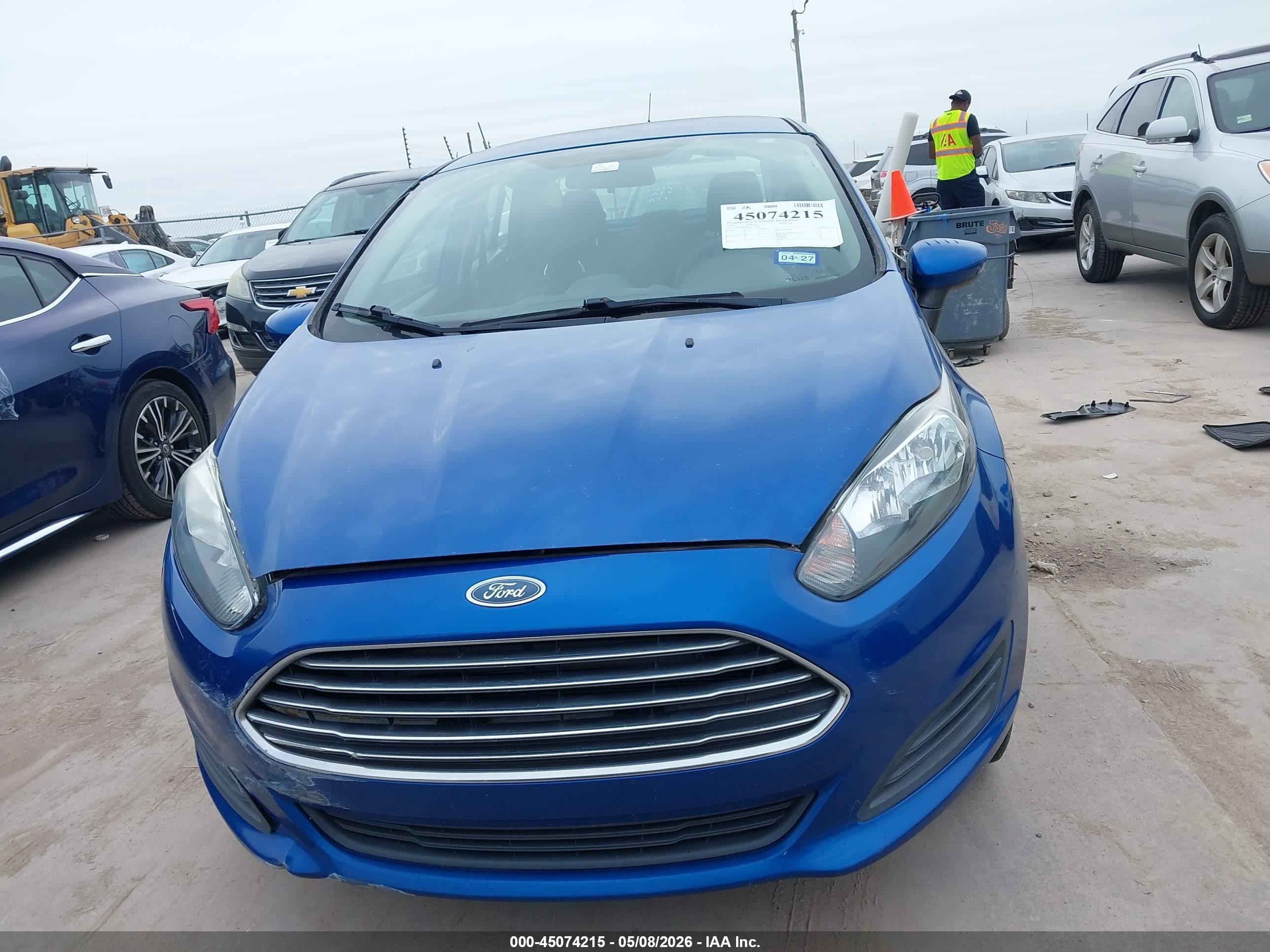 2019 Ford Fiesta Se Синий vin: 3FADP4BJ9KM116488