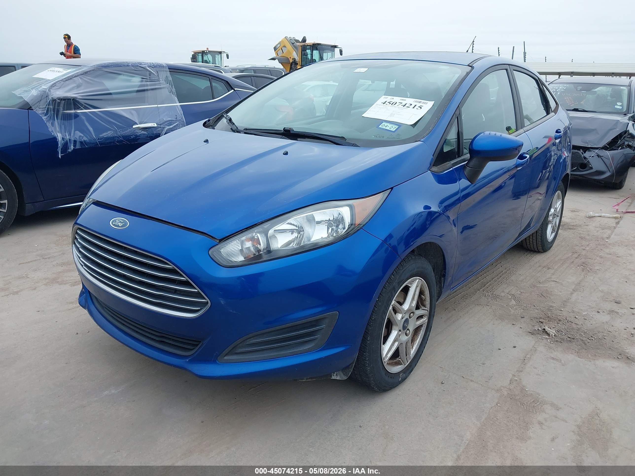 2019 Ford Fiesta Se Синий vin: 3FADP4BJ9KM116488