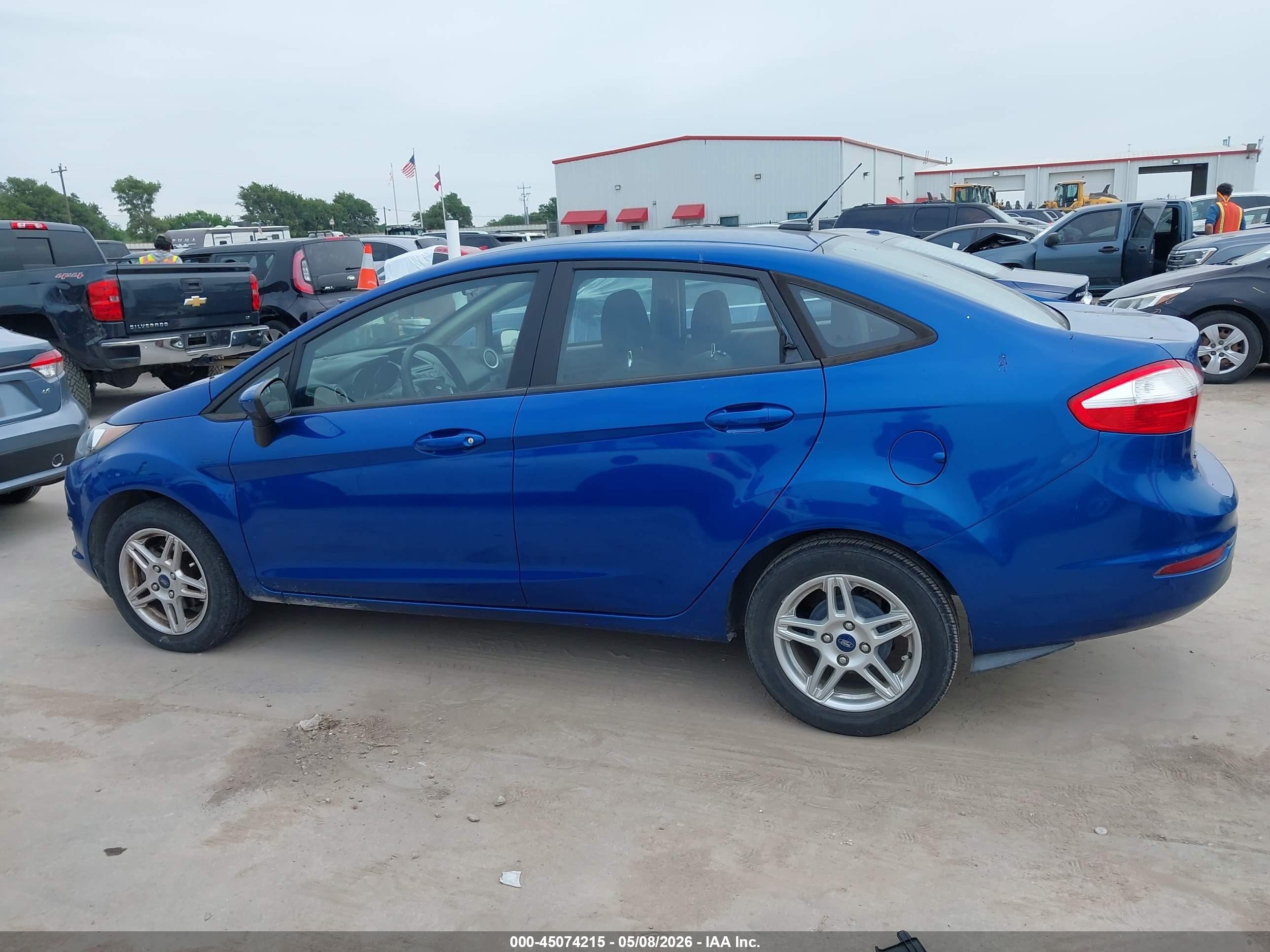 2019 Ford Fiesta Se Синий vin: 3FADP4BJ9KM116488