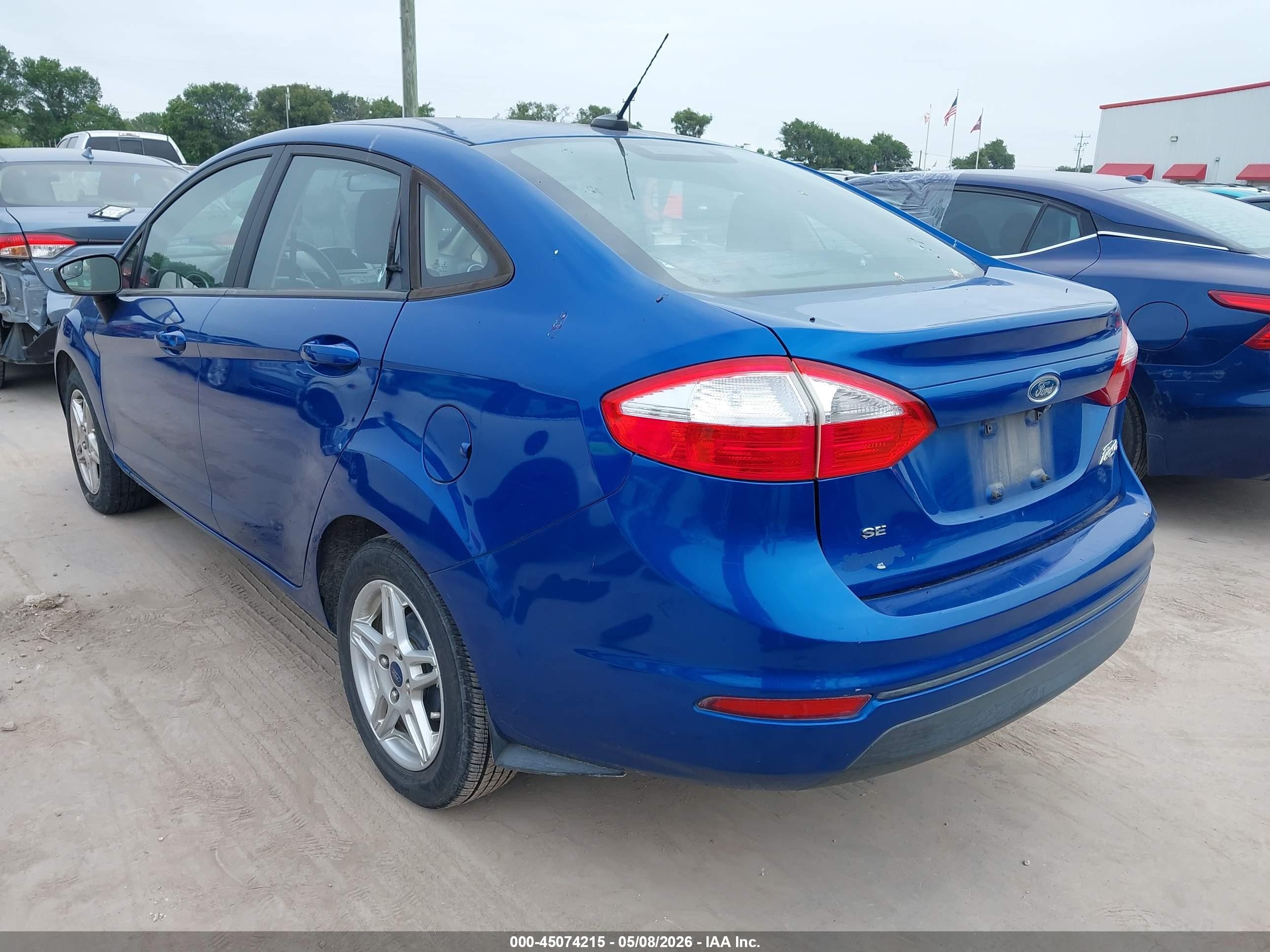 2019 Ford Fiesta Se Синий vin: 3FADP4BJ9KM116488