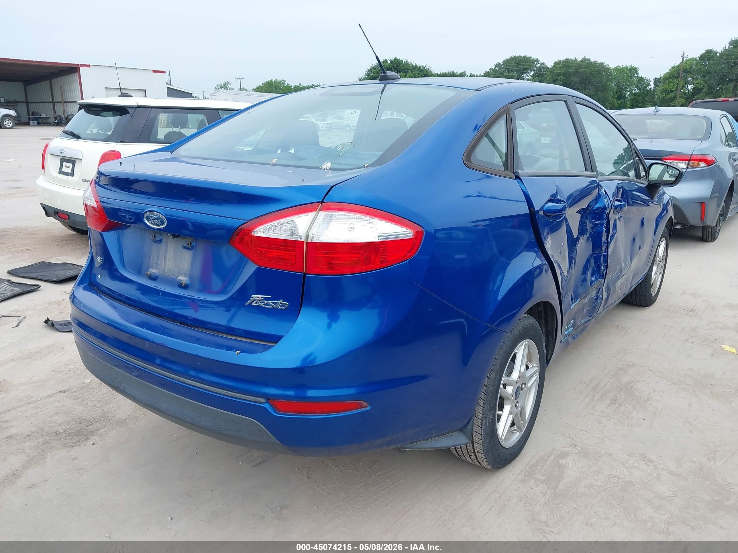 2019 Ford Fiesta Se Синий vin: 3FADP4BJ9KM116488