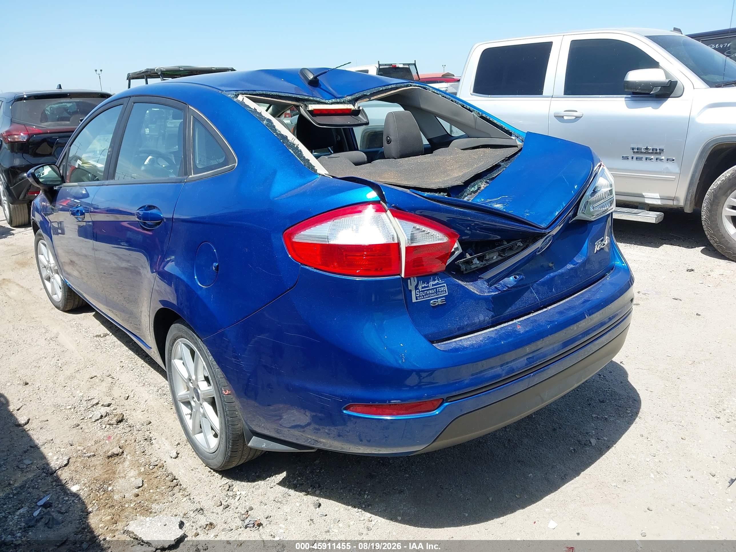 2019 Ford Fiesta Se Blue vin: 3FADP4BJ9KM129709