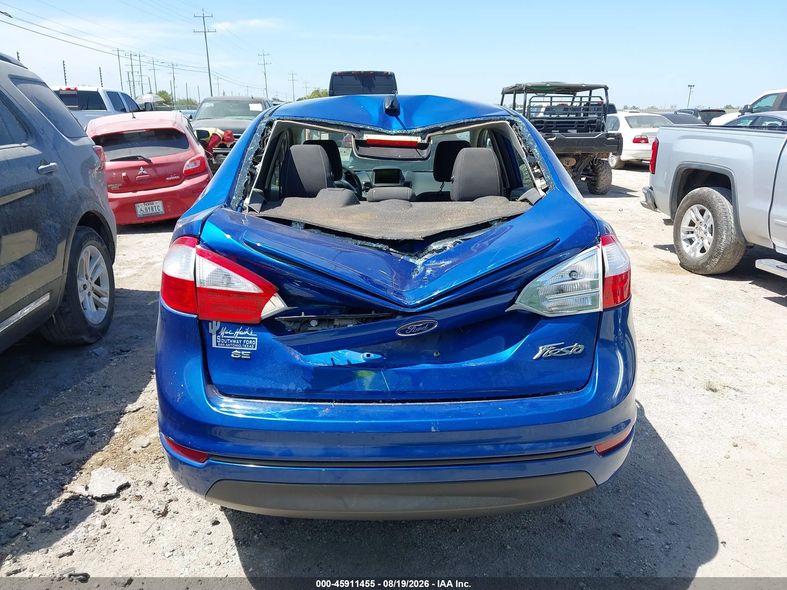 2019 Ford Fiesta Se Blue vin: 3FADP4BJ9KM129709