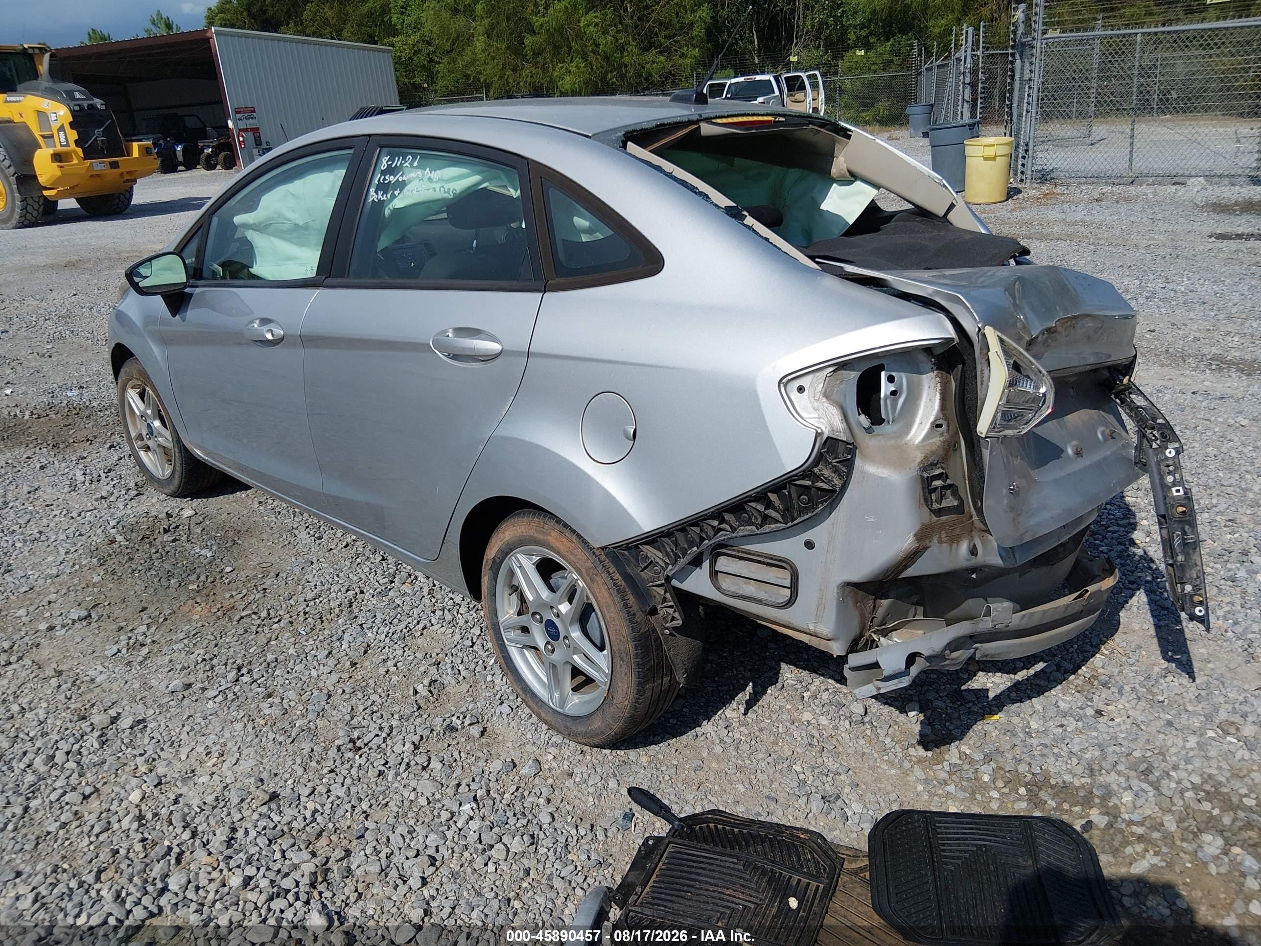 2019 Ford Fiesta Se Silver vin: 3FADP4BJ9KM155632