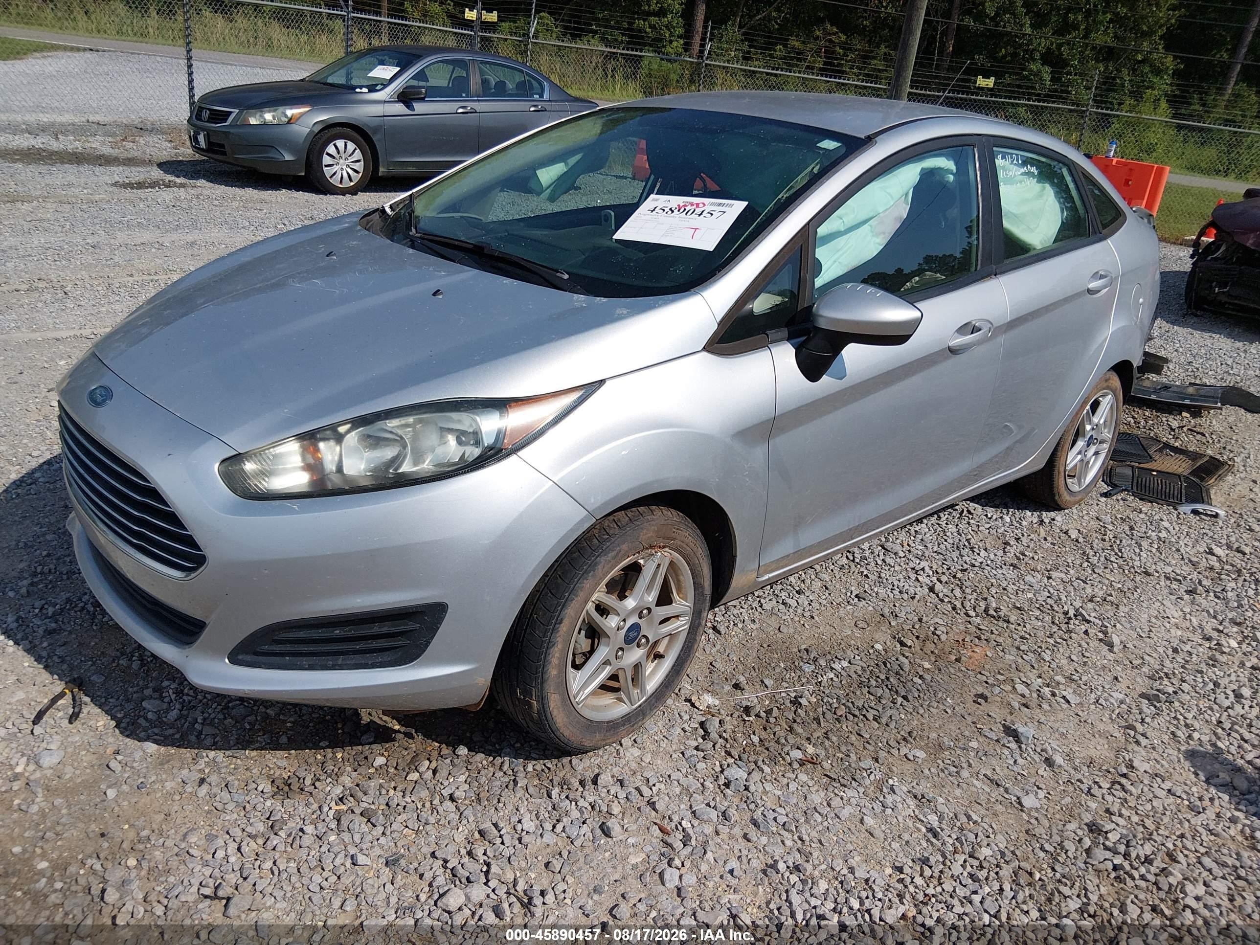 2019 Ford Fiesta Se Silver vin: 3FADP4BJ9KM155632