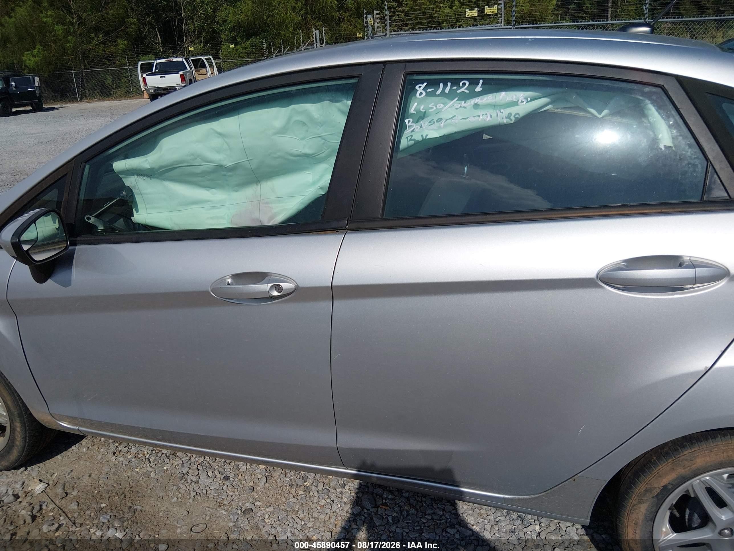 2019 Ford Fiesta Se Silver vin: 3FADP4BJ9KM155632