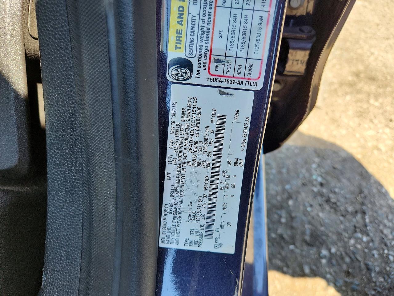 2012 Ford Fiesta Se Charcoal vin: 3FADP4BJXCM151025