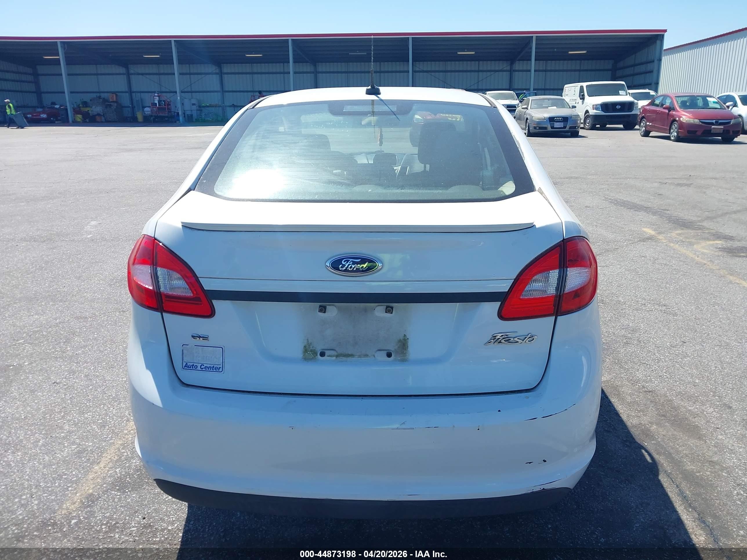 2012 Ford Fiesta Se White vin: 3FADP4BJXCM172697