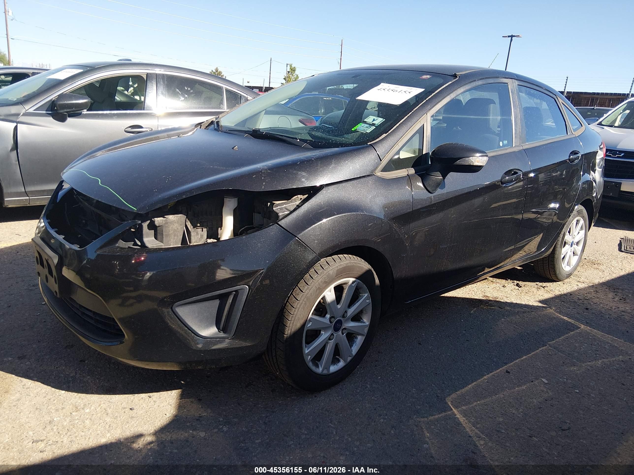 2013 Ford Fiesta Se Black vin: 3FADP4BJXDM167999