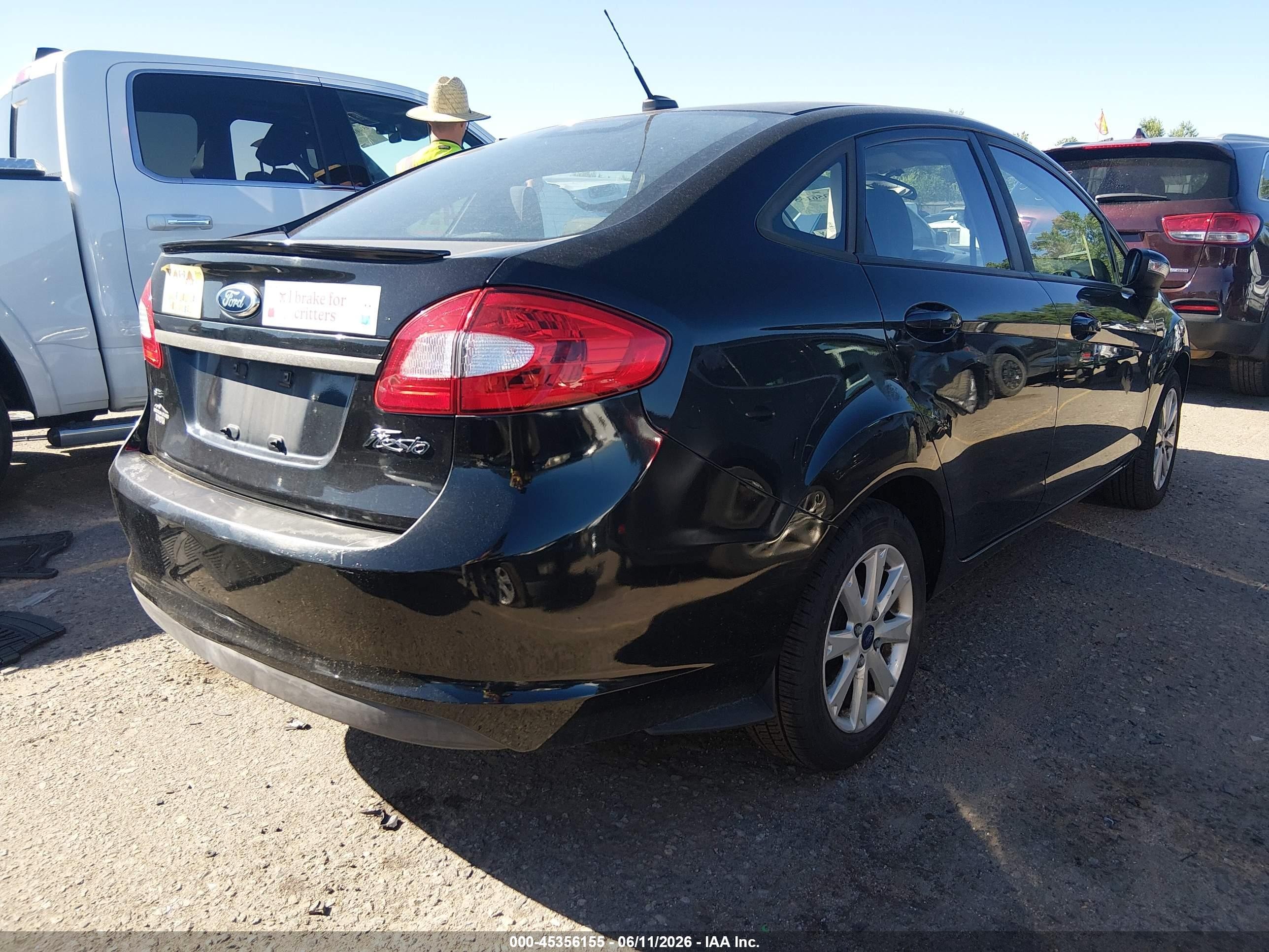 2013 Ford Fiesta Se Black vin: 3FADP4BJXDM167999