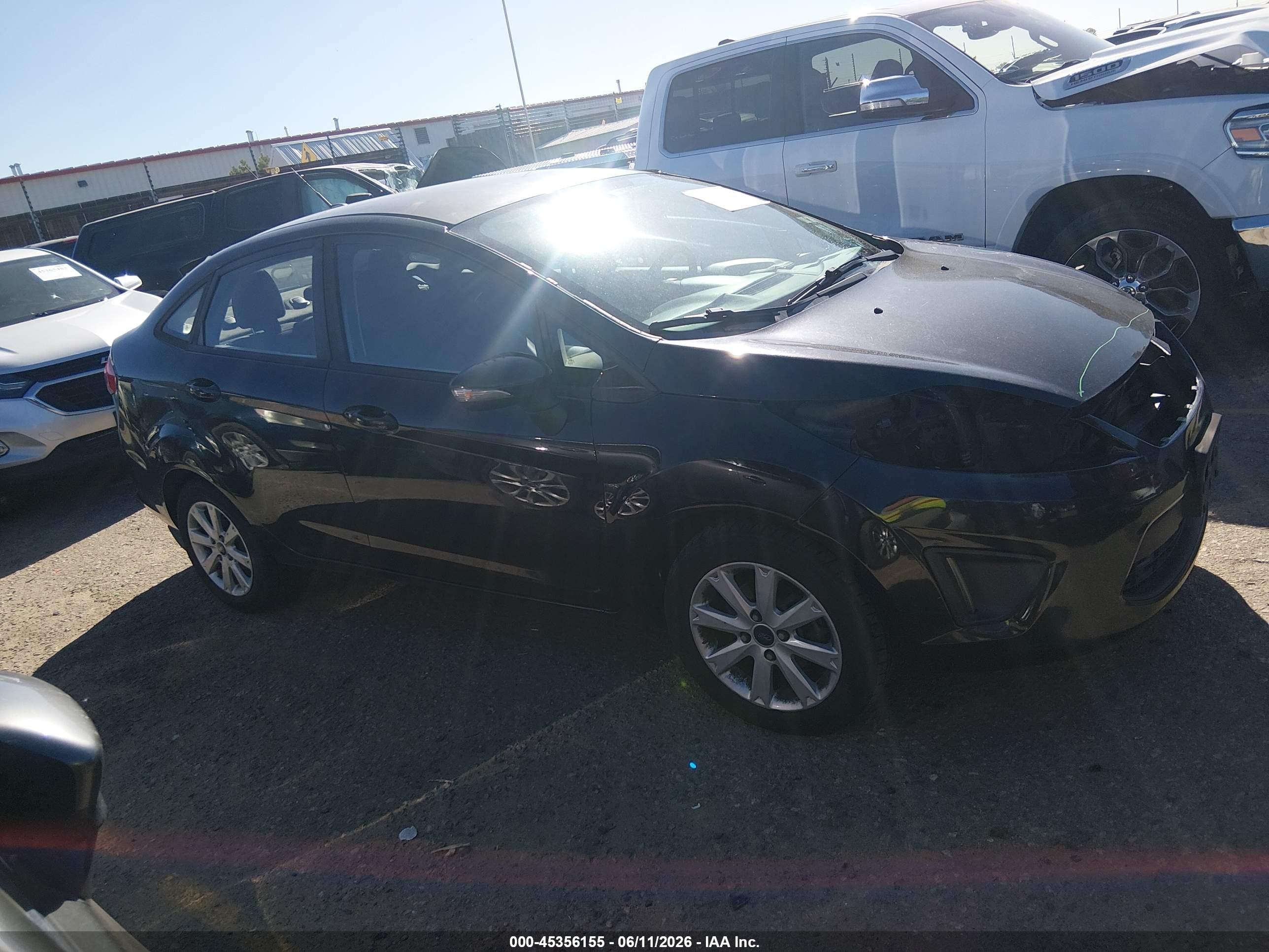 2013 Ford Fiesta Se Black vin: 3FADP4BJXDM167999