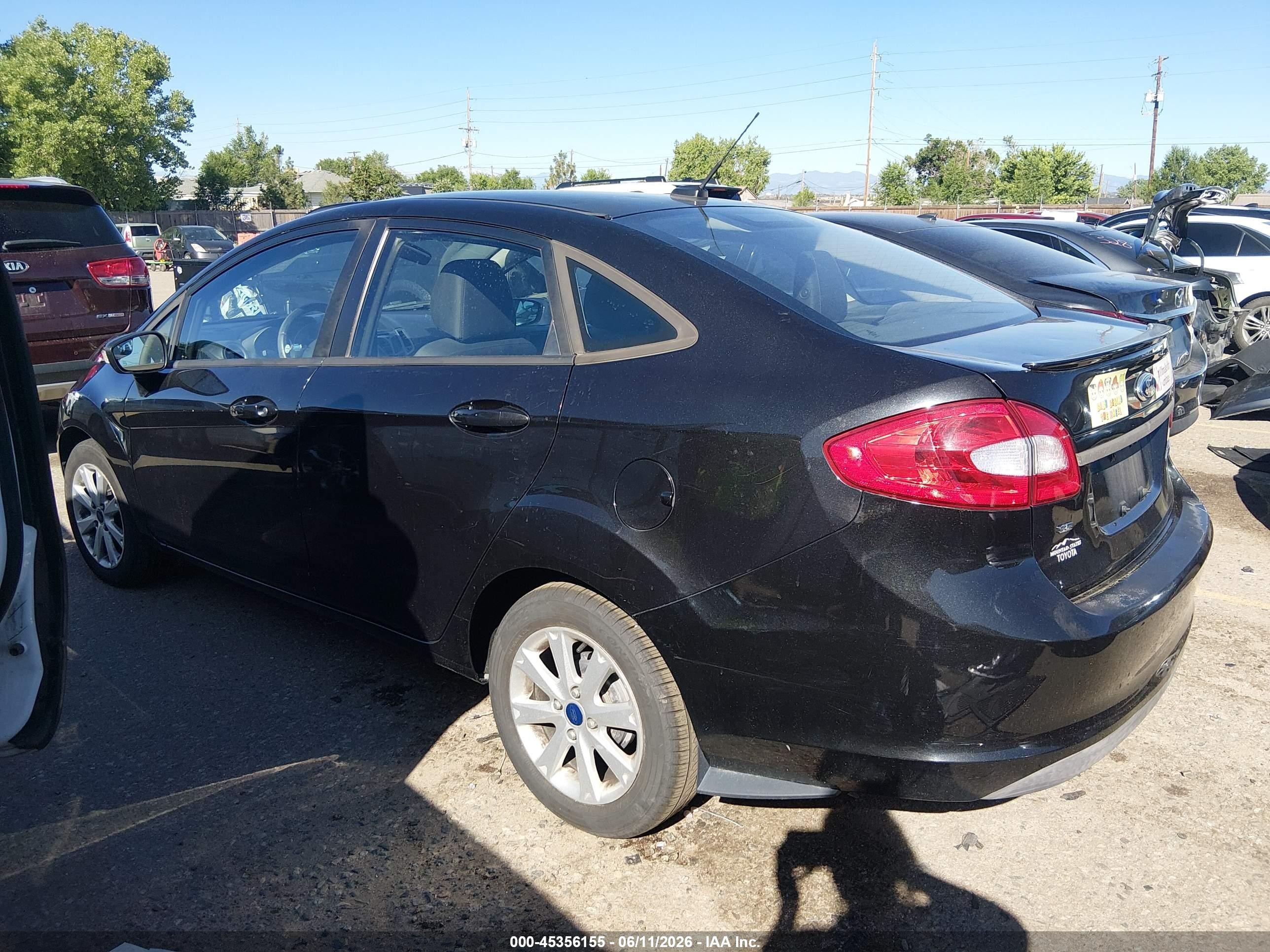 2013 Ford Fiesta Se Black vin: 3FADP4BJXDM167999