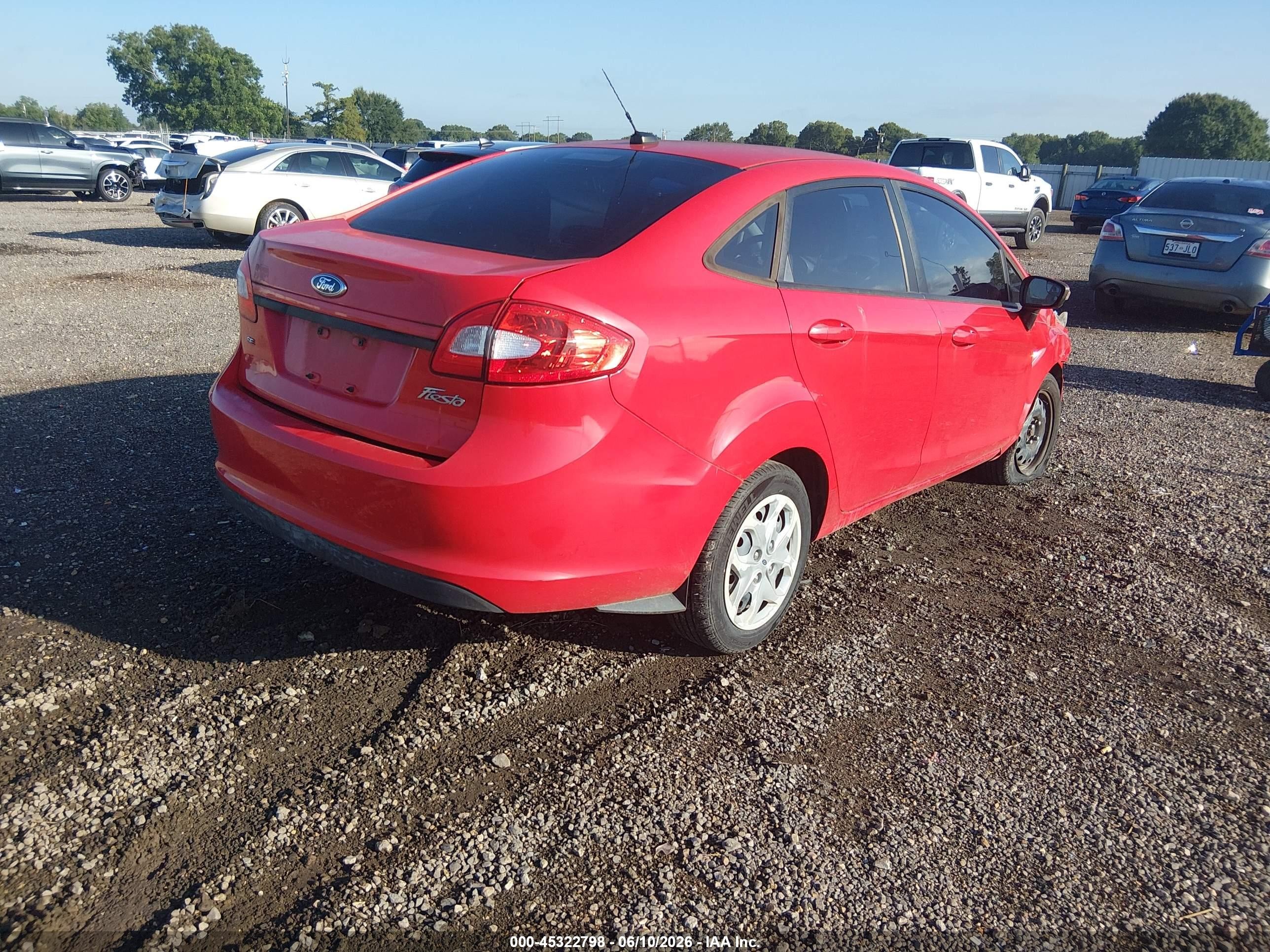 2013 Ford Fiesta Se Red vin: 3FADP4BJXDM185239