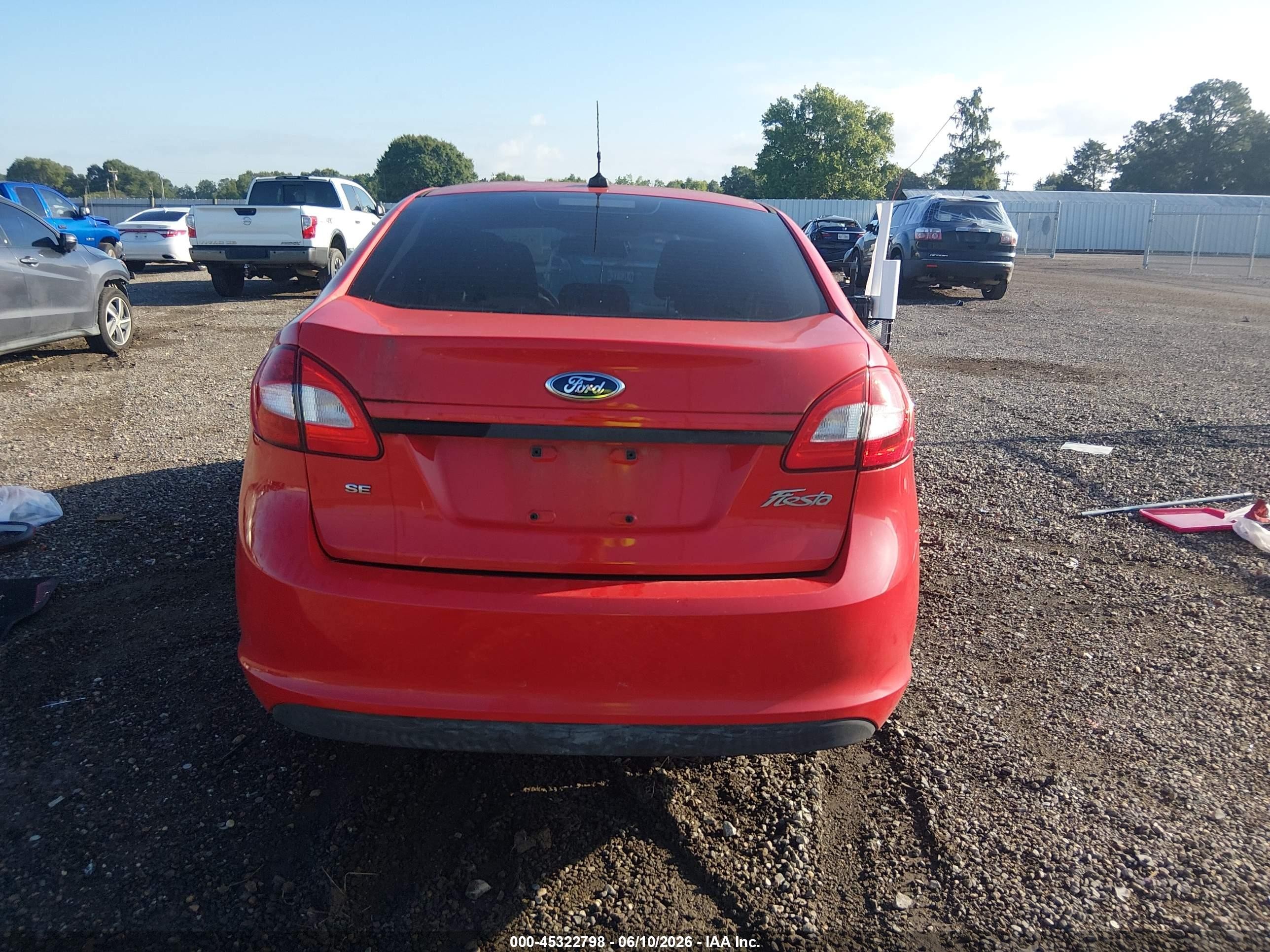 2013 Ford Fiesta Se Red vin: 3FADP4BJXDM185239