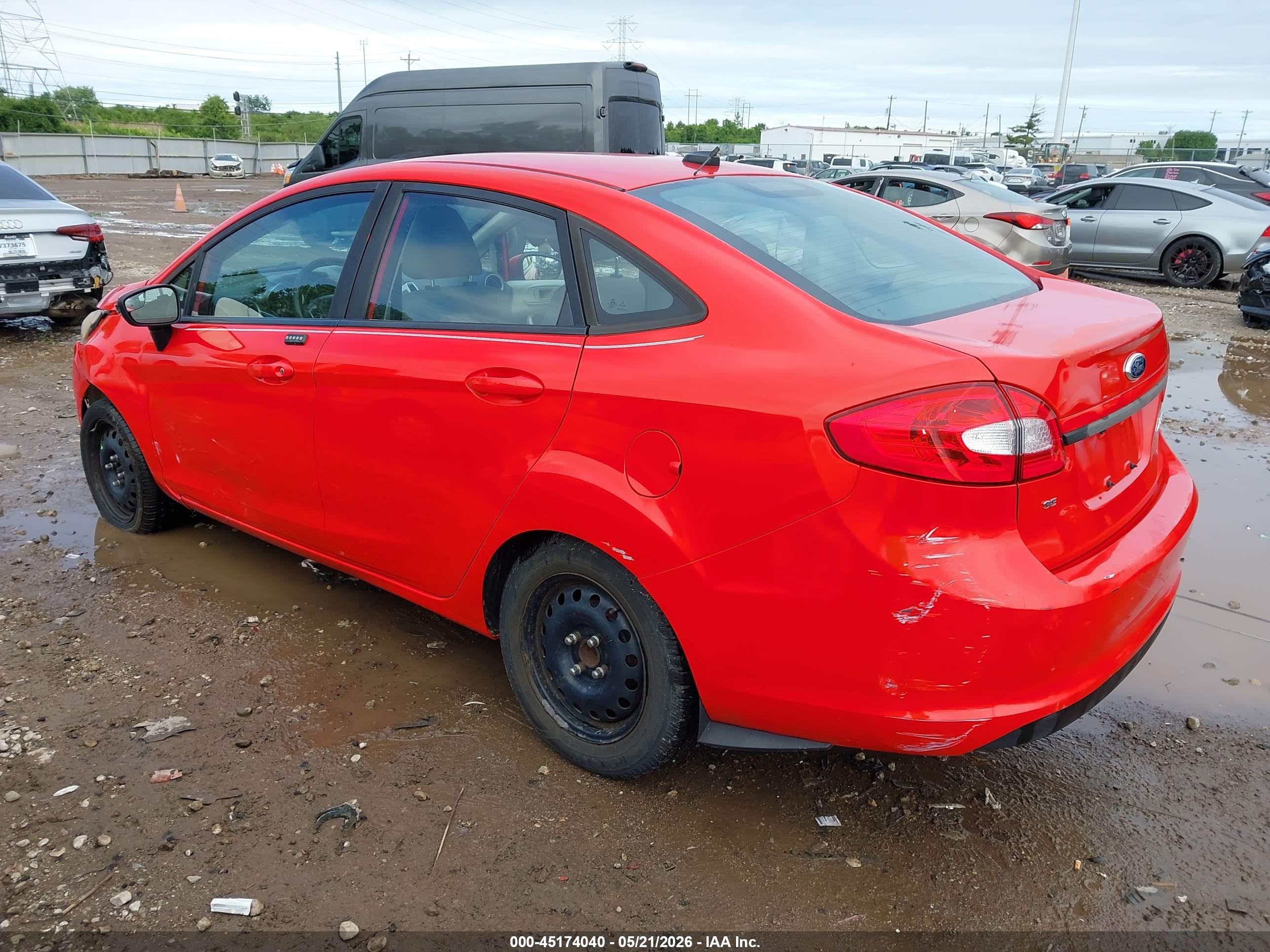 2013 Ford Fiesta Se Red vin: 3FADP4BJXDM203187