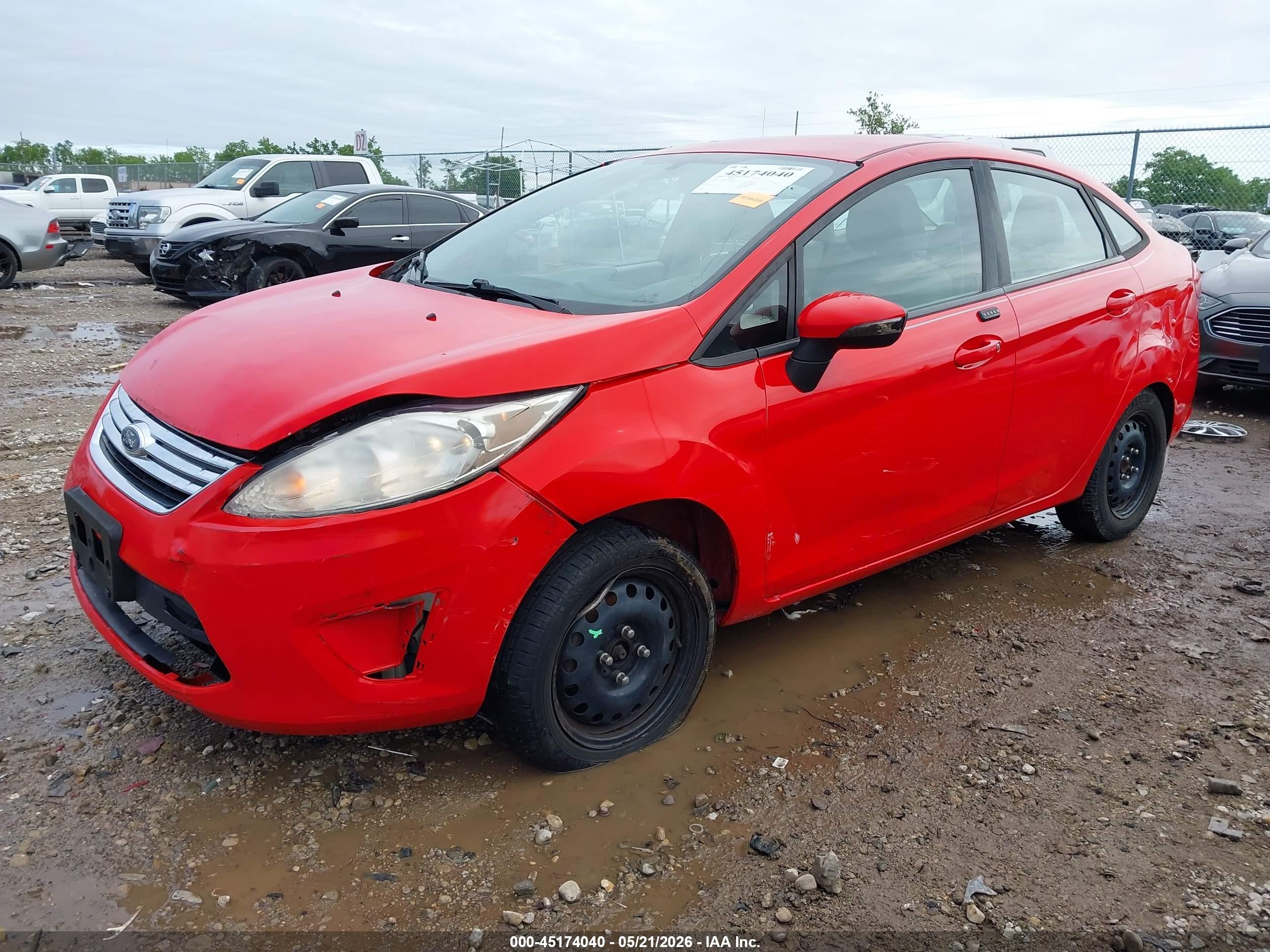 2013 Ford Fiesta Se Red vin: 3FADP4BJXDM203187