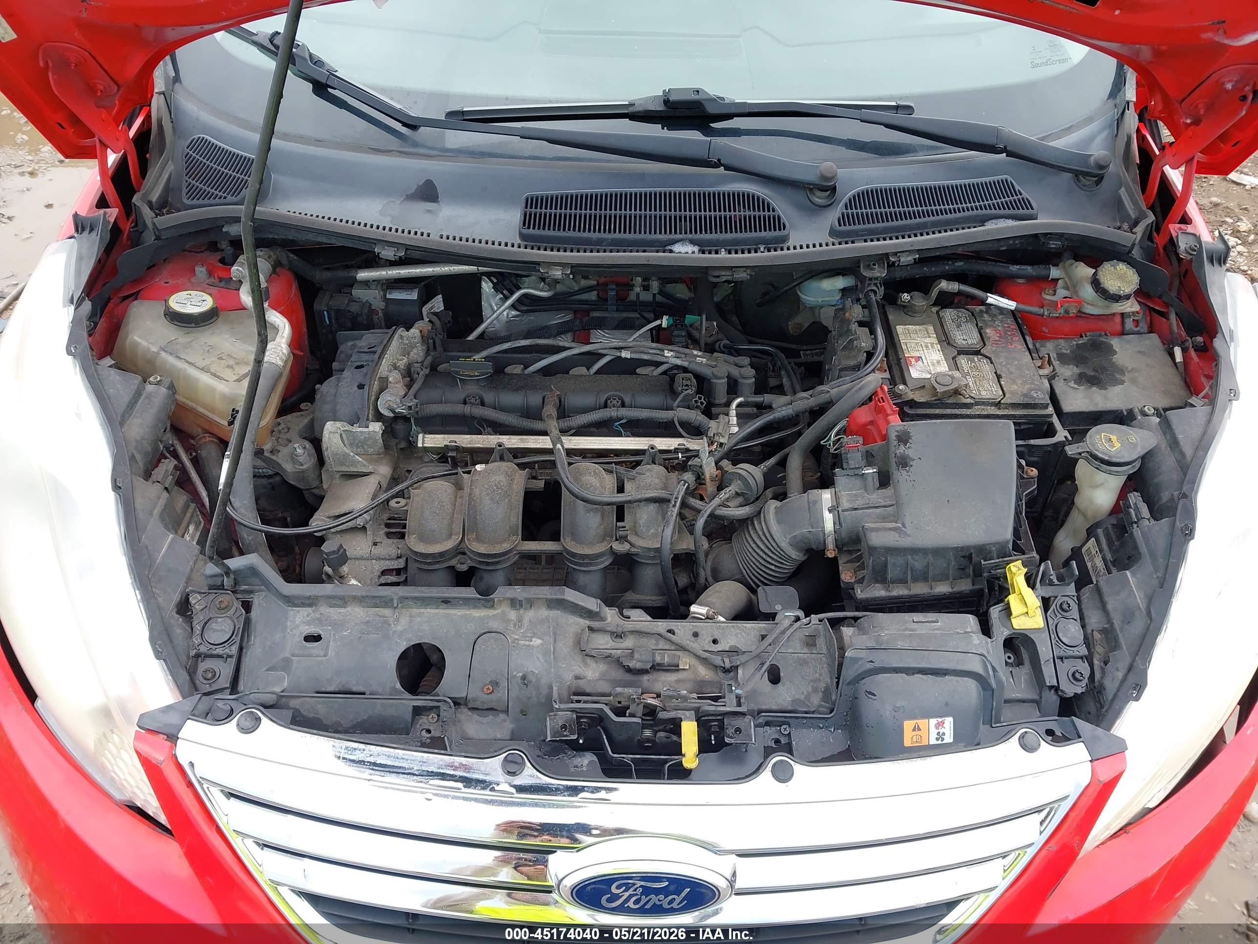 2013 Ford Fiesta Se Red vin: 3FADP4BJXDM203187