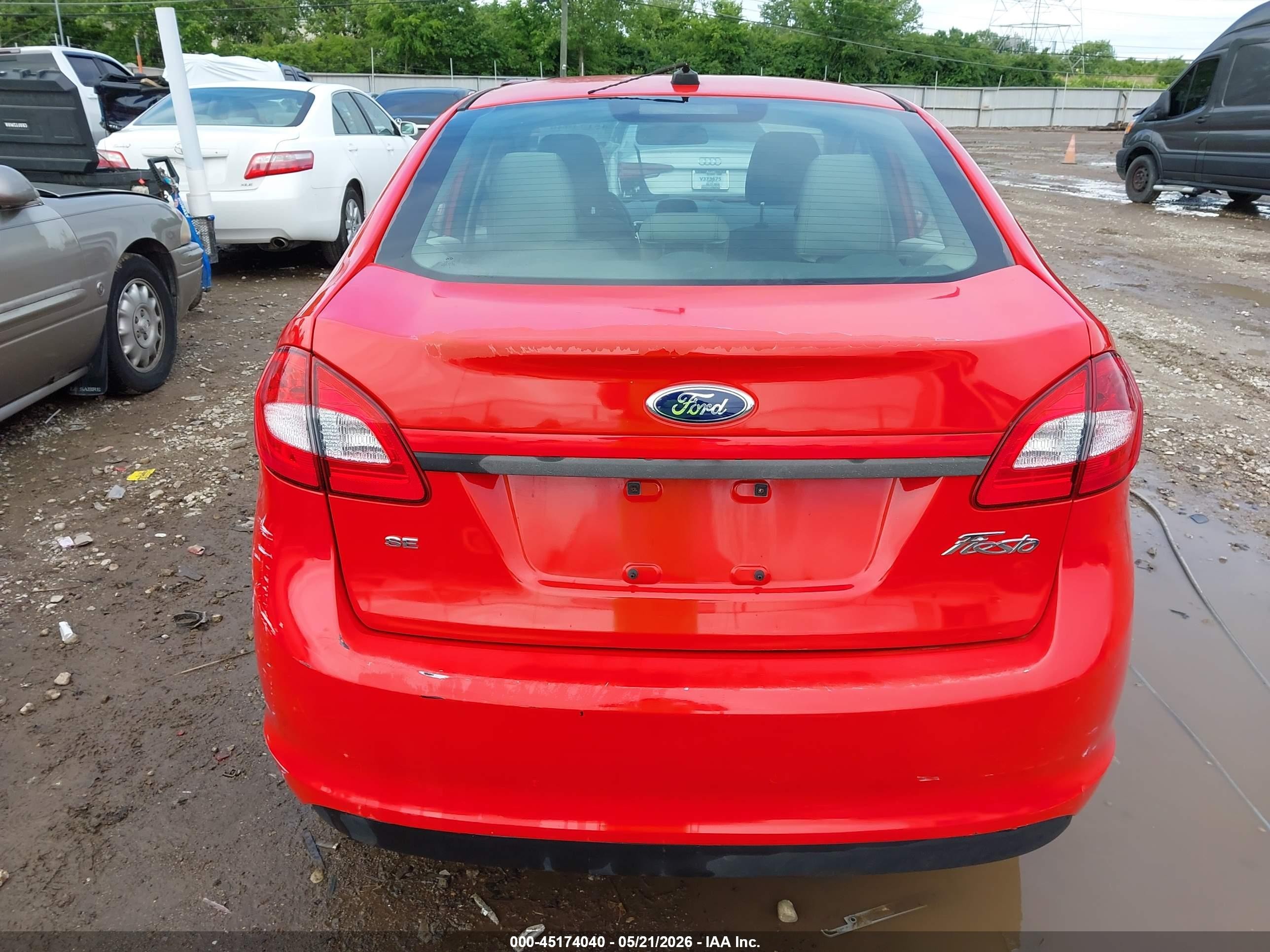 2013 Ford Fiesta Se Red vin: 3FADP4BJXDM203187