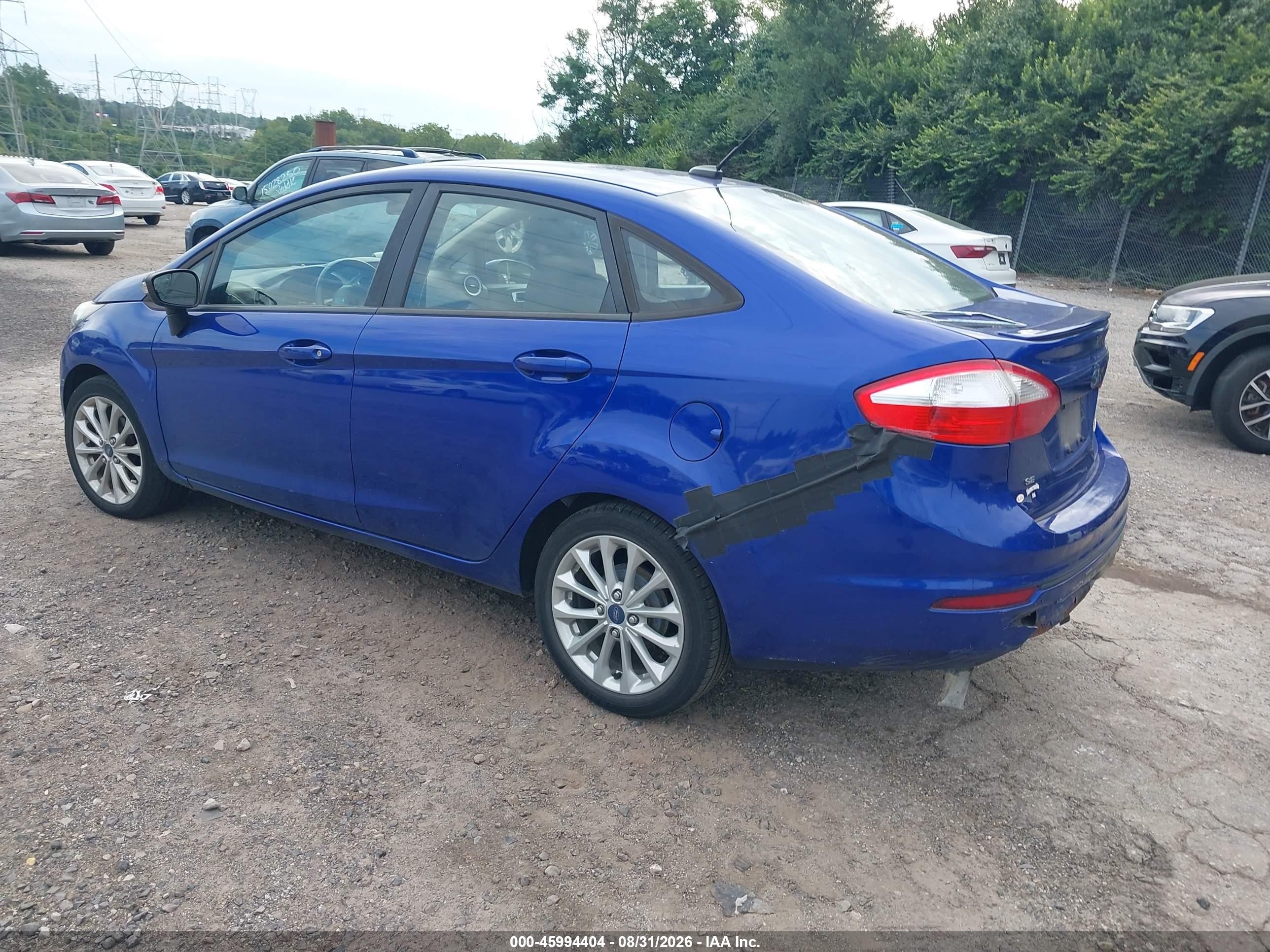 2014 Ford Fiesta Se Blue vin: 3FADP4BJXEM130825