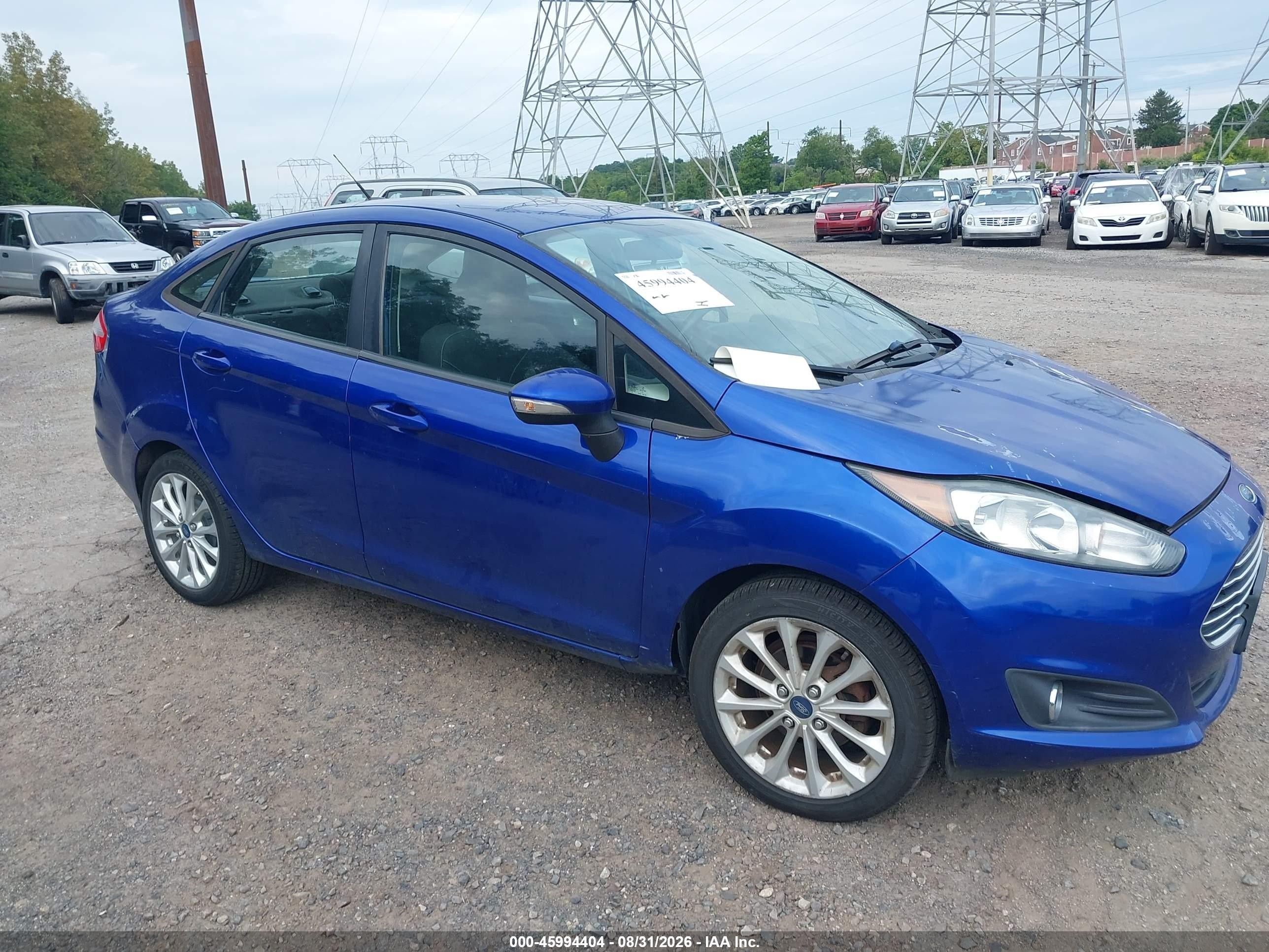 2014 Ford Fiesta Se Blue vin: 3FADP4BJXEM130825