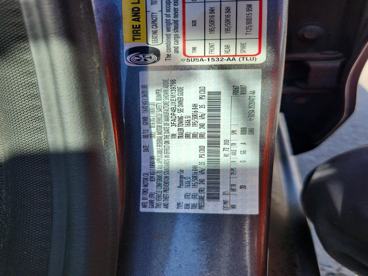2014 Ford Fiesta Se Gray vin: 3FADP4BJXEM139766