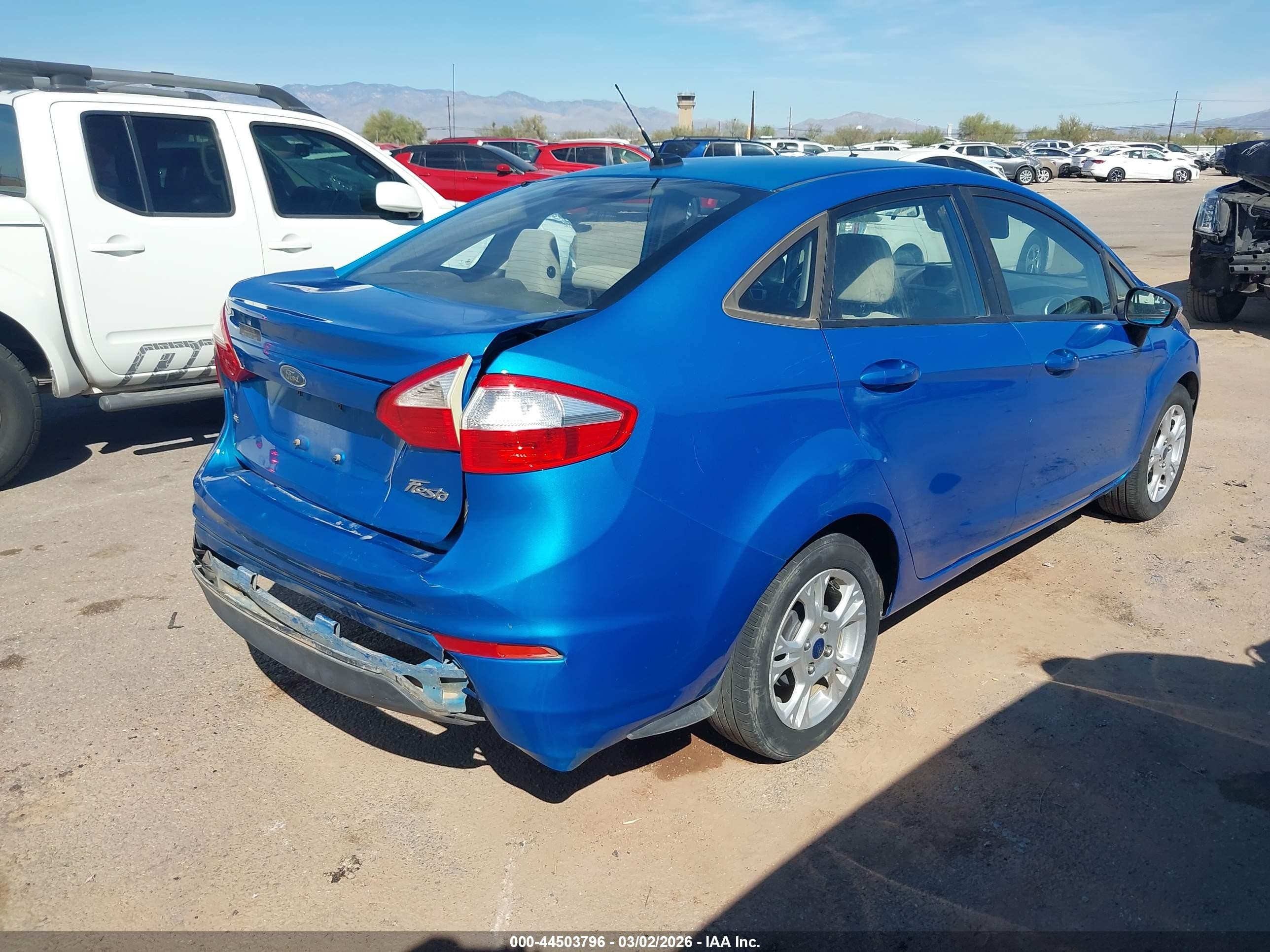 2014 Ford Fiesta Se Blue vin: 3FADP4BJXEM186652