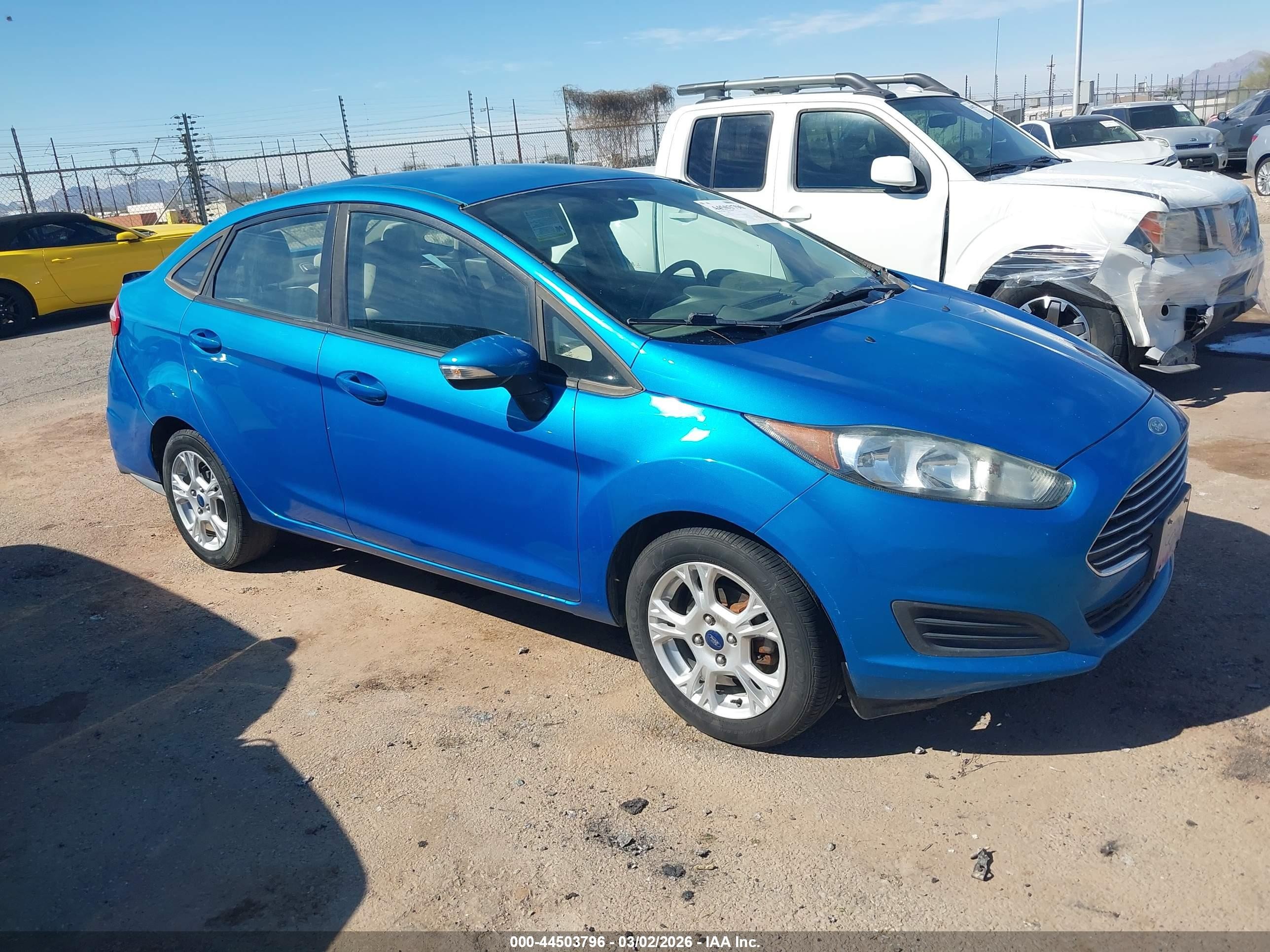 2014 Ford Fiesta Se Blue vin: 3FADP4BJXEM186652