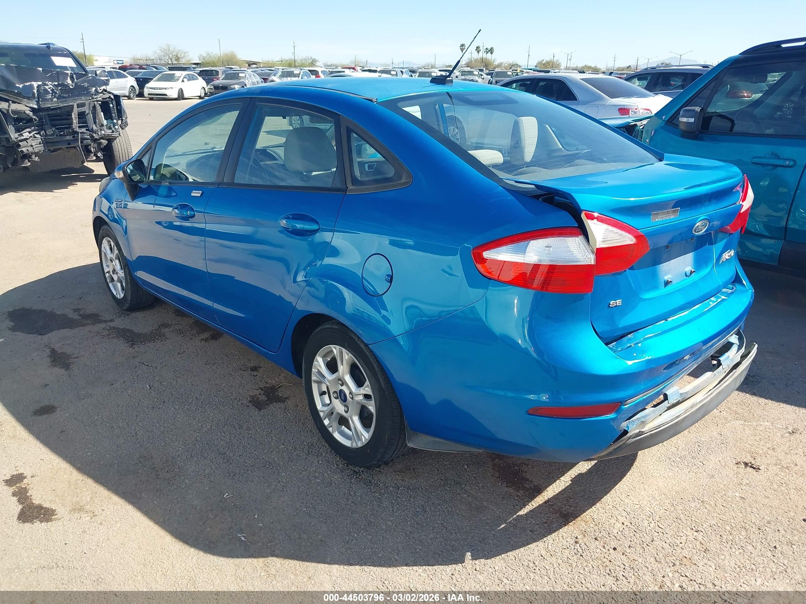 2014 Ford Fiesta Se Blue vin: 3FADP4BJXEM186652