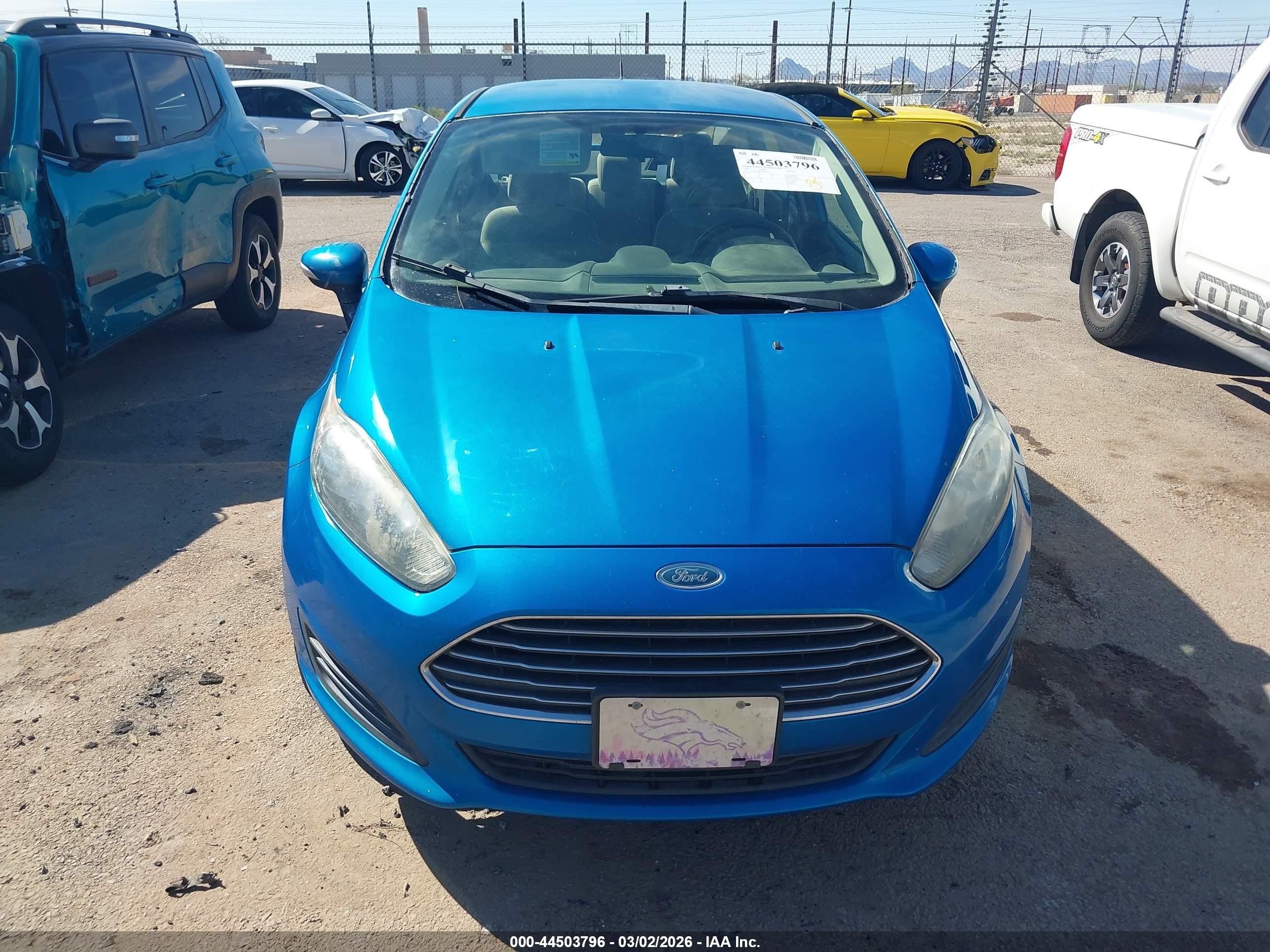 2014 Ford Fiesta Se Blue vin: 3FADP4BJXEM186652