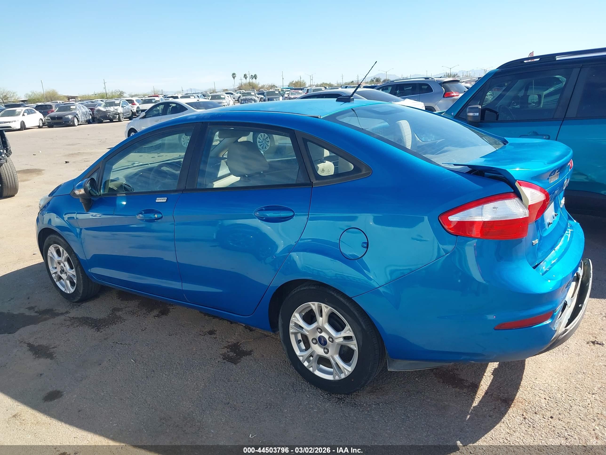 2014 Ford Fiesta Se Blue vin: 3FADP4BJXEM186652