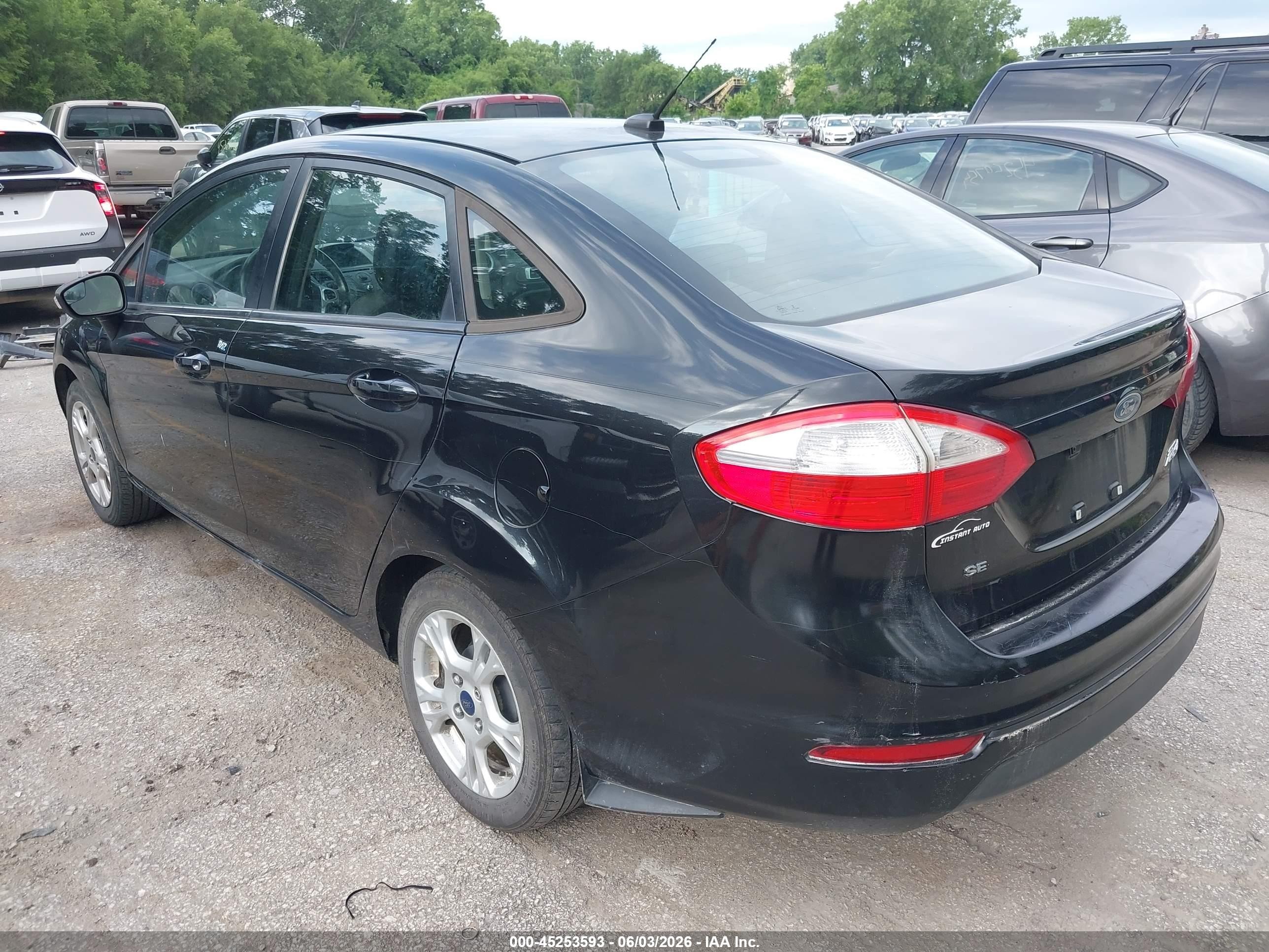 2014 Ford Fiesta Se Black vin: 3FADP4BJXEM227264