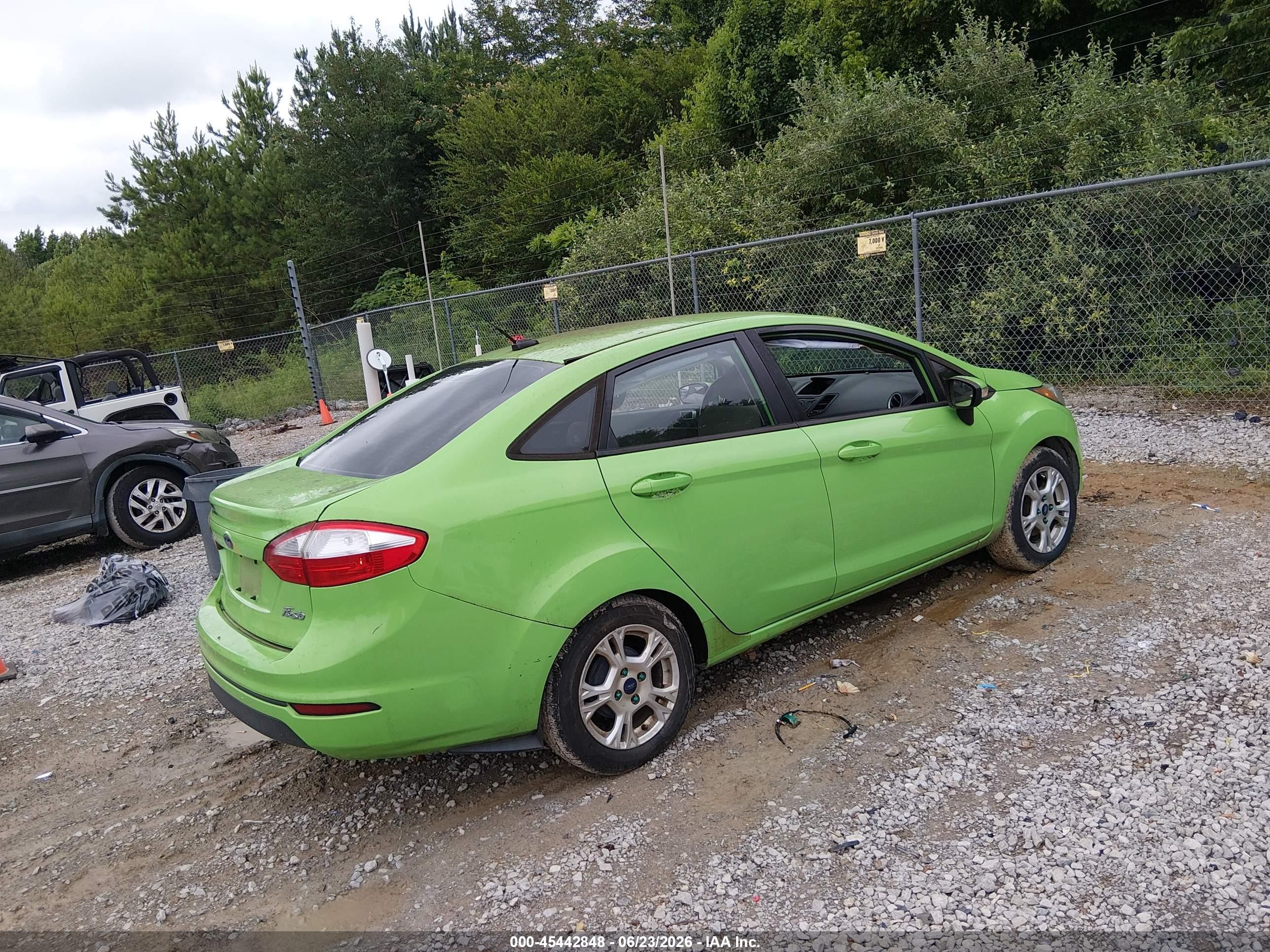 2014 Ford Fiesta Se Green vin: 3FADP4BJXEM232688