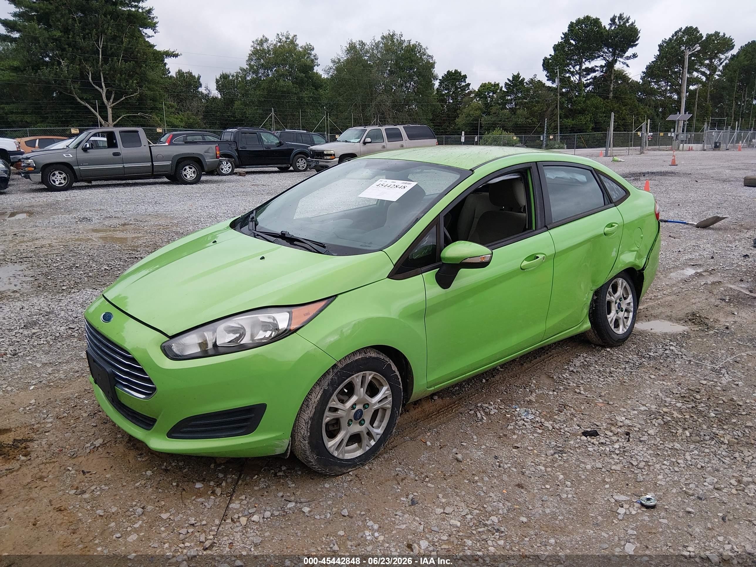 2014 Ford Fiesta Se Green vin: 3FADP4BJXEM232688